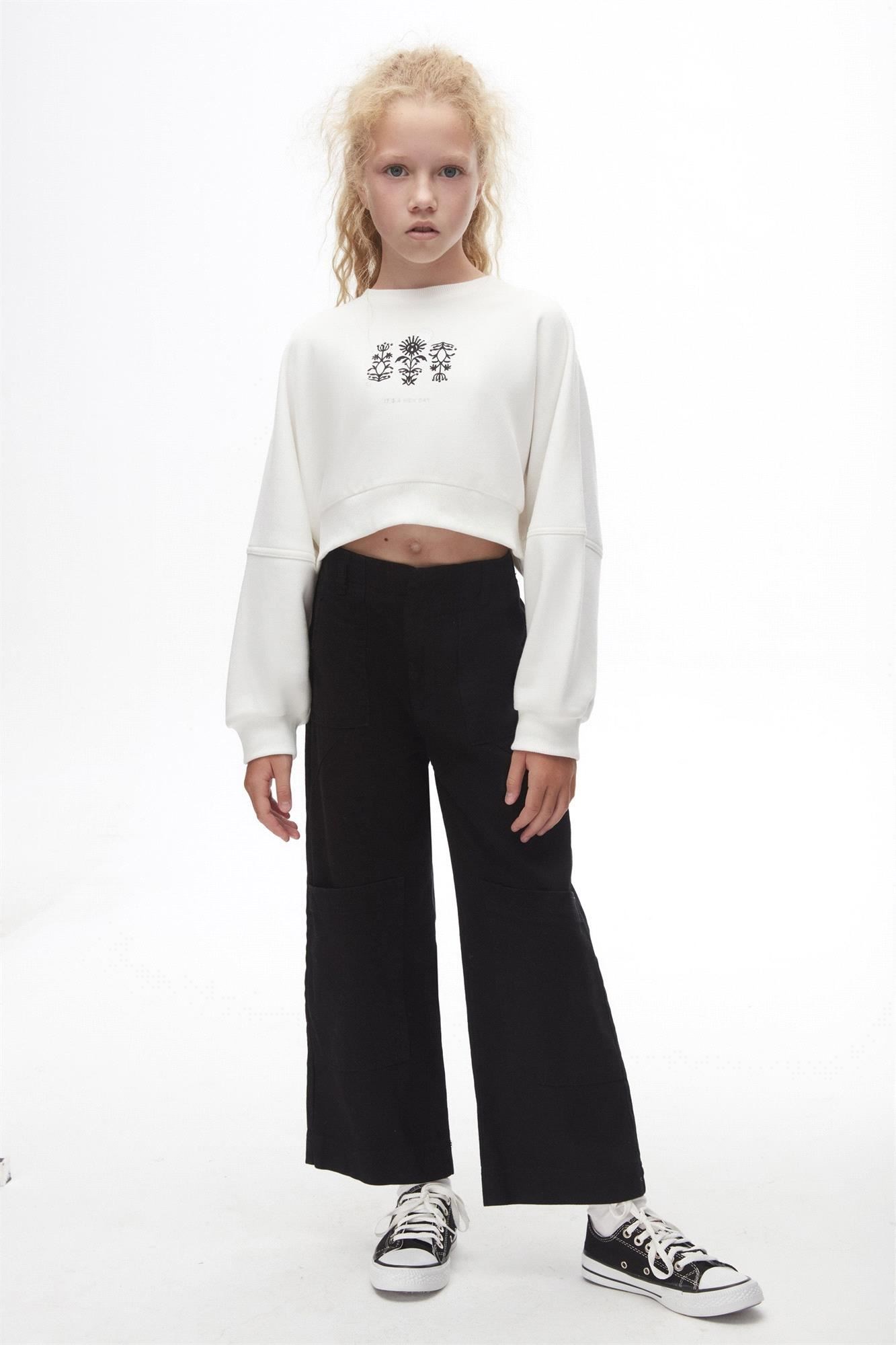 NK Kids Kız Çocuk Sweat Ekru 37318