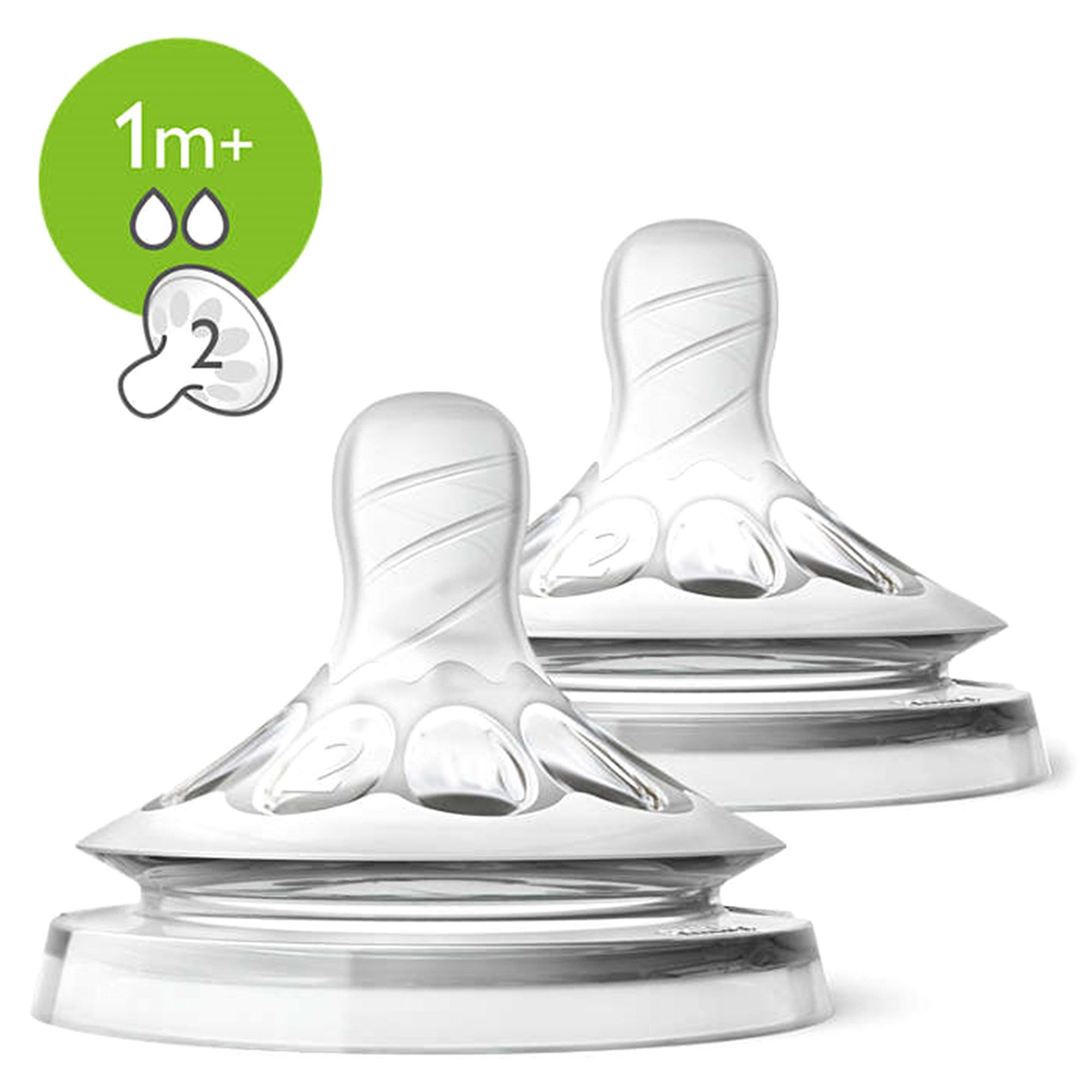 Philips Avent SCF042/27 Natural1m+ 2 Damla Biberon Emziği 2'li