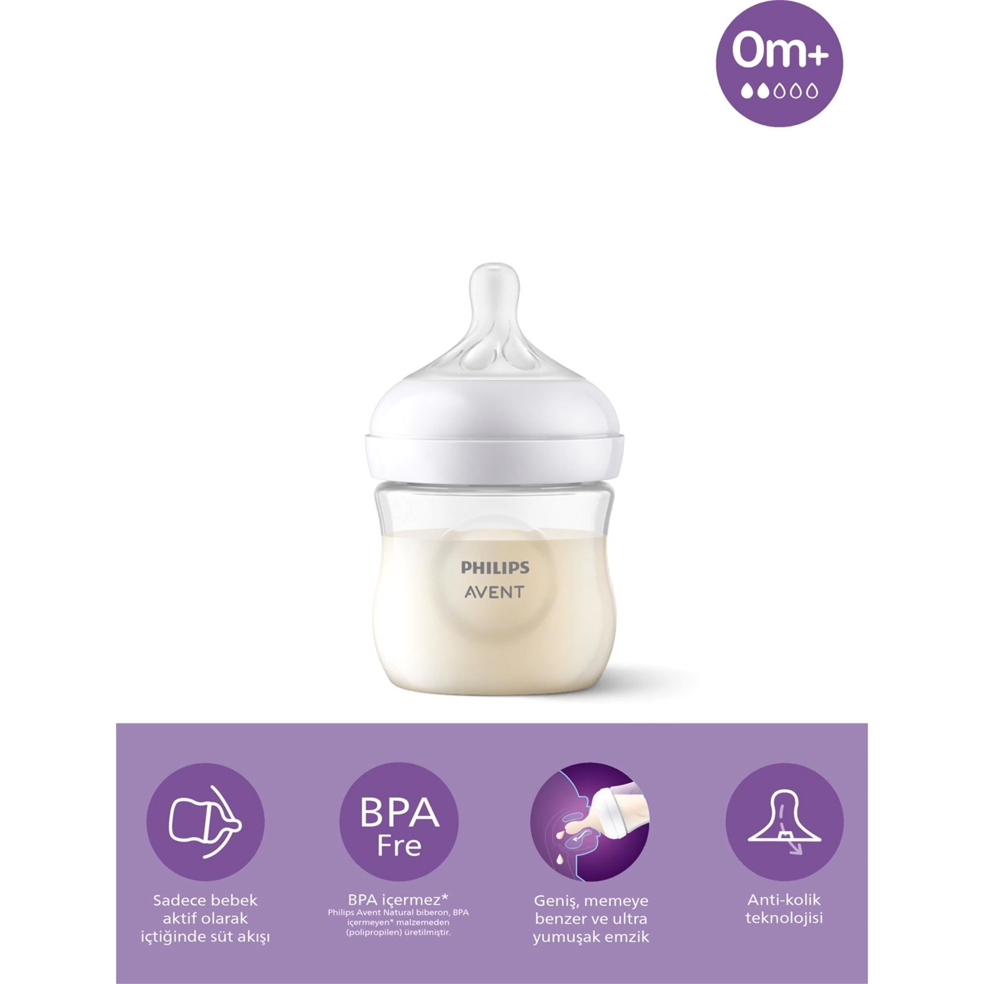 Philips Avent SCY900/01 Doğal Tepkili PP Biberon 125ML 0+