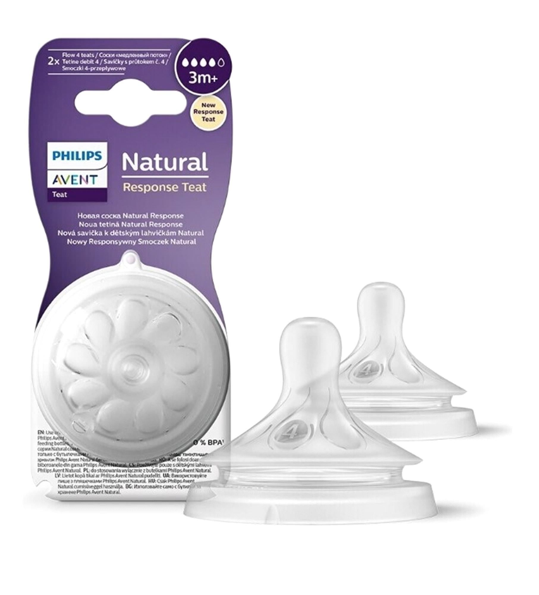 Philips Avent SCY964/02 Doğal Tepkili 2'li Biberon Emziği 4 Numara 3+ Ay