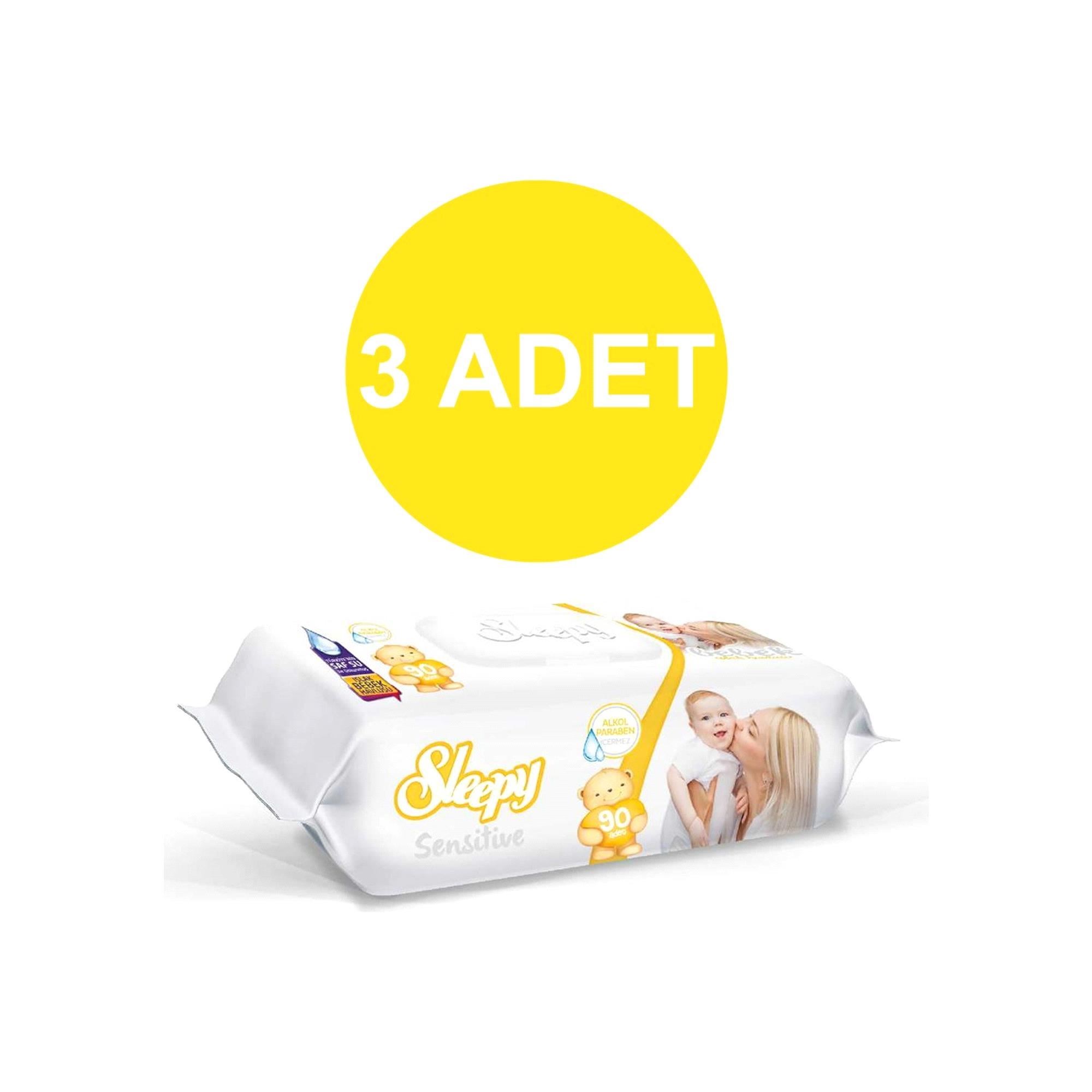 Sleepy Sensitive Islak Mendil 90 Adet X (3 Paket)