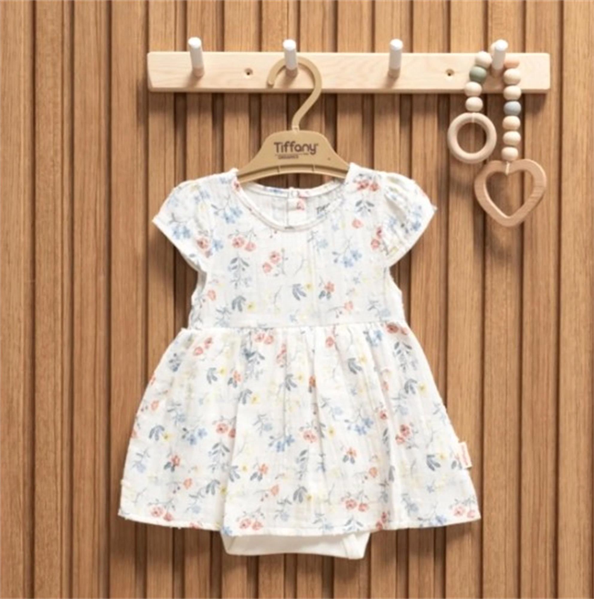 Tiffany Kız Bebek Badi Elbise Ekru 60087