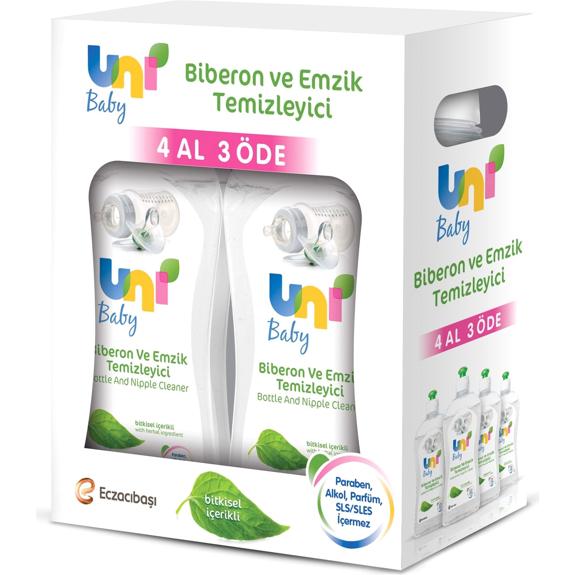 Uni Baby Biberon ve Emzik Temizleyici 500 ML (4 PAKET)