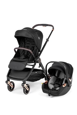 Kanz X-Go Ultimate Travel Sistem Bebek Arabası Rose Gold Siyah