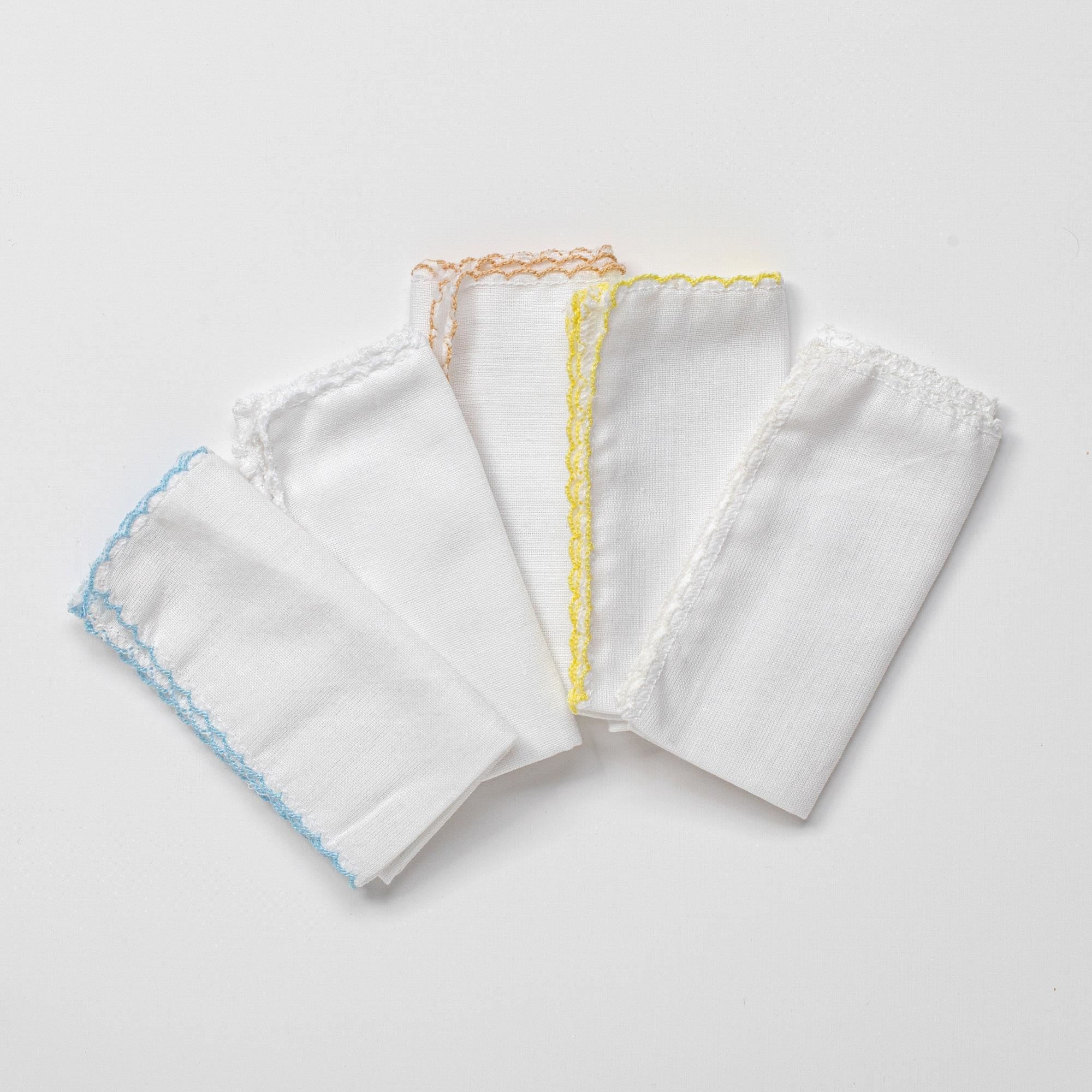 Andywawa Bebek 5'li Ağız Mendili Mavi AC24447