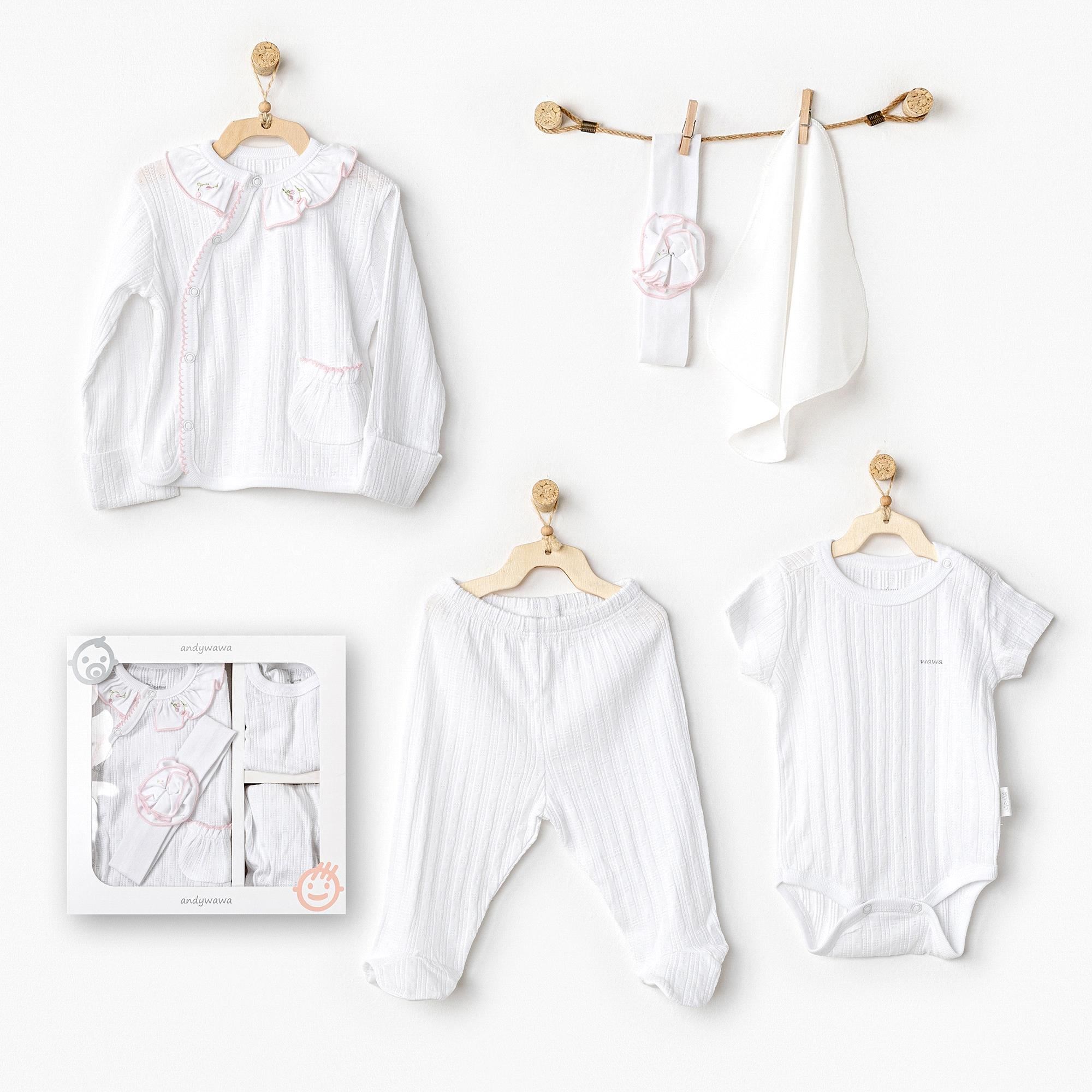 Andywawa Bebek Hastene Çıkışı 5 li Set Beyaz AC24650