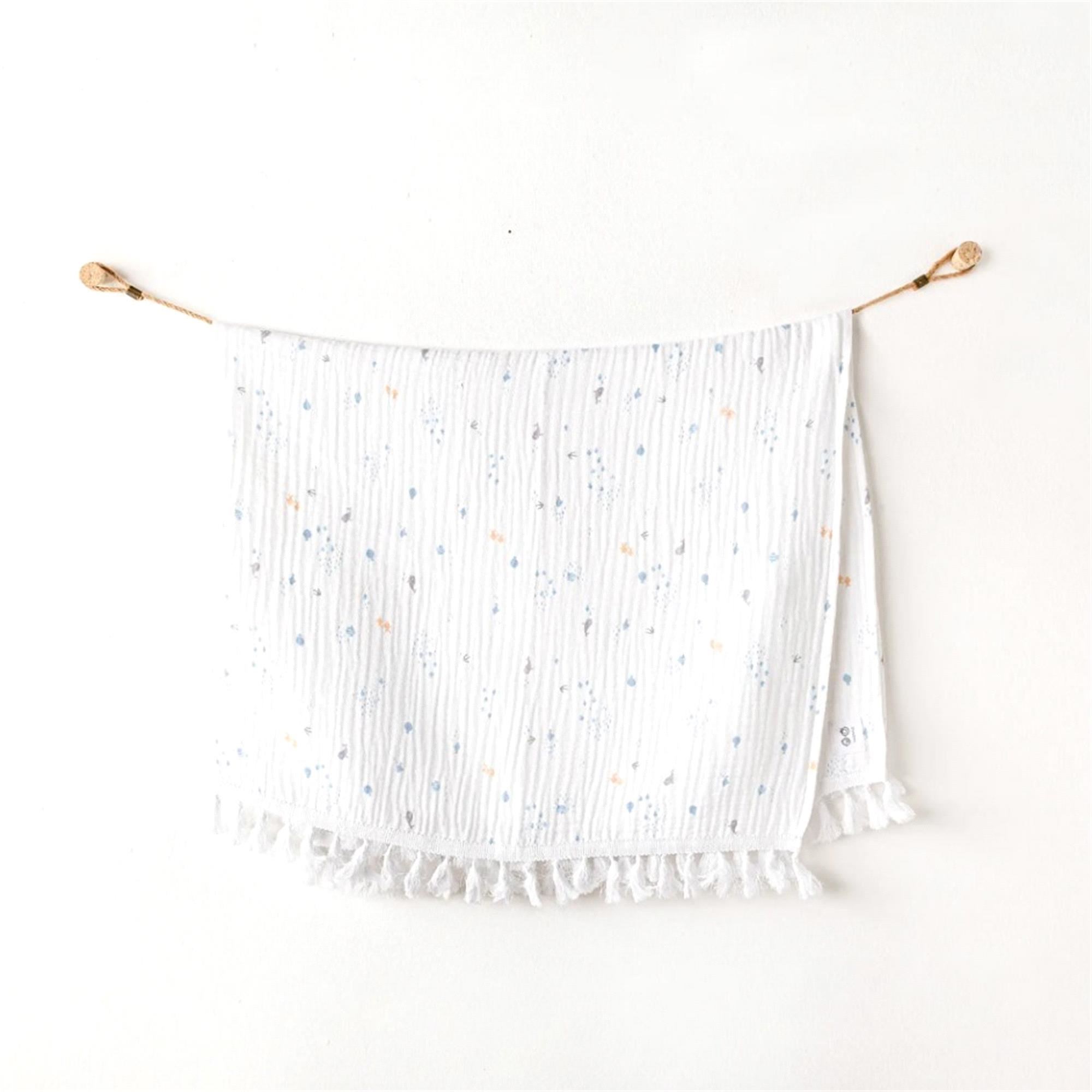 Andywawa Bebek Müslin Battaniye Beyaz AC25613