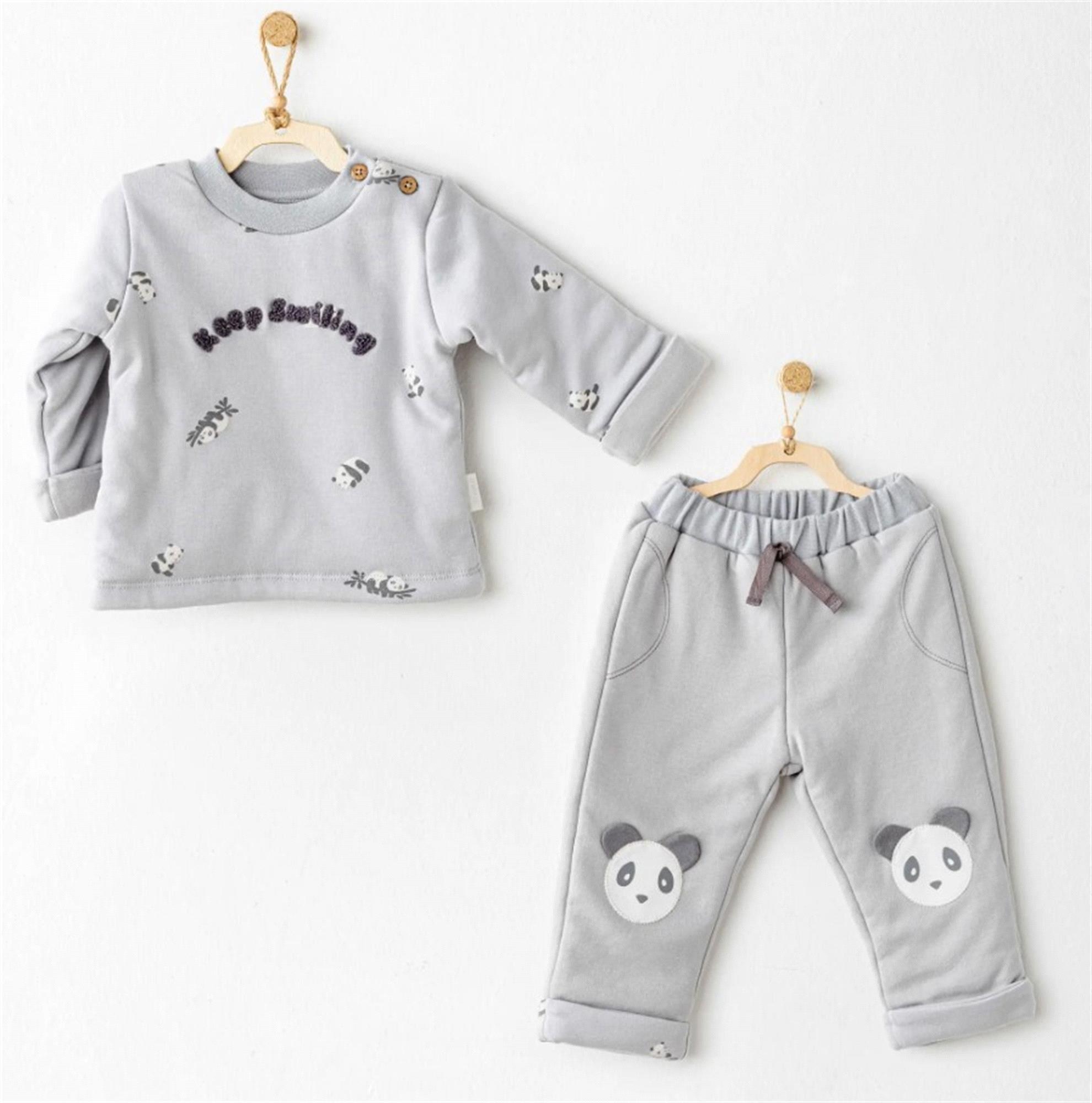 Andywawa Erkek Bebek 2'li Takım Gri AC26028