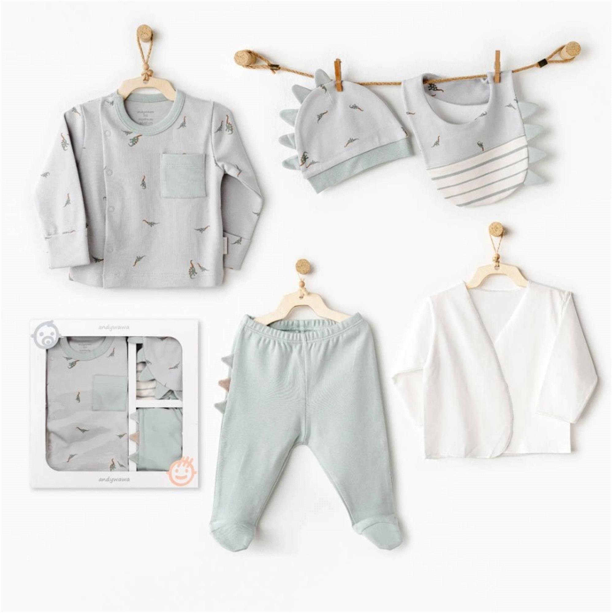 Andywawa Erkek Bebek 5'li Hastane Çıkışı Yeşil AC26000