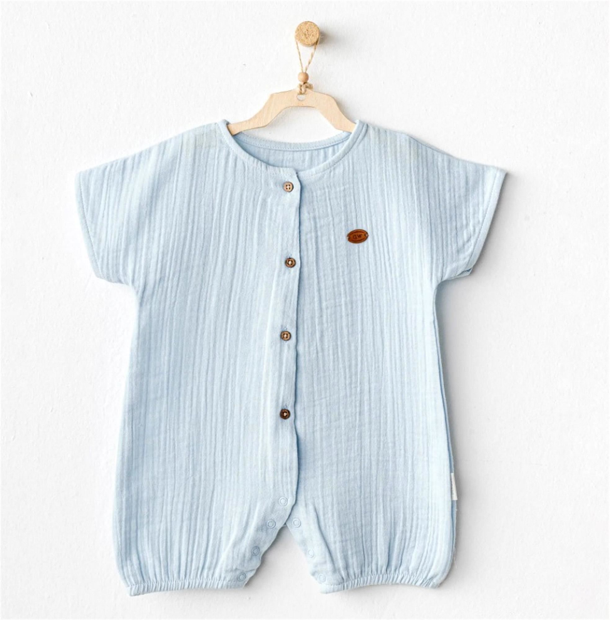 Andywawa Erkek Bebek Müslin Tulum Mavi AC25884