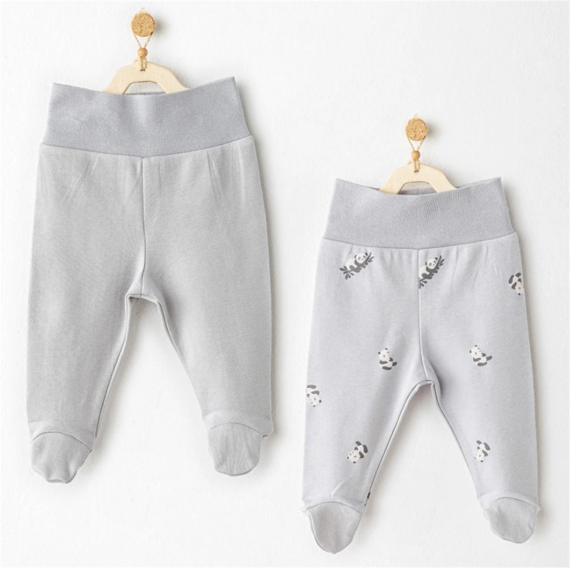 Andywawa Erkek Bebek Patikli Pantolon Gri AC26034