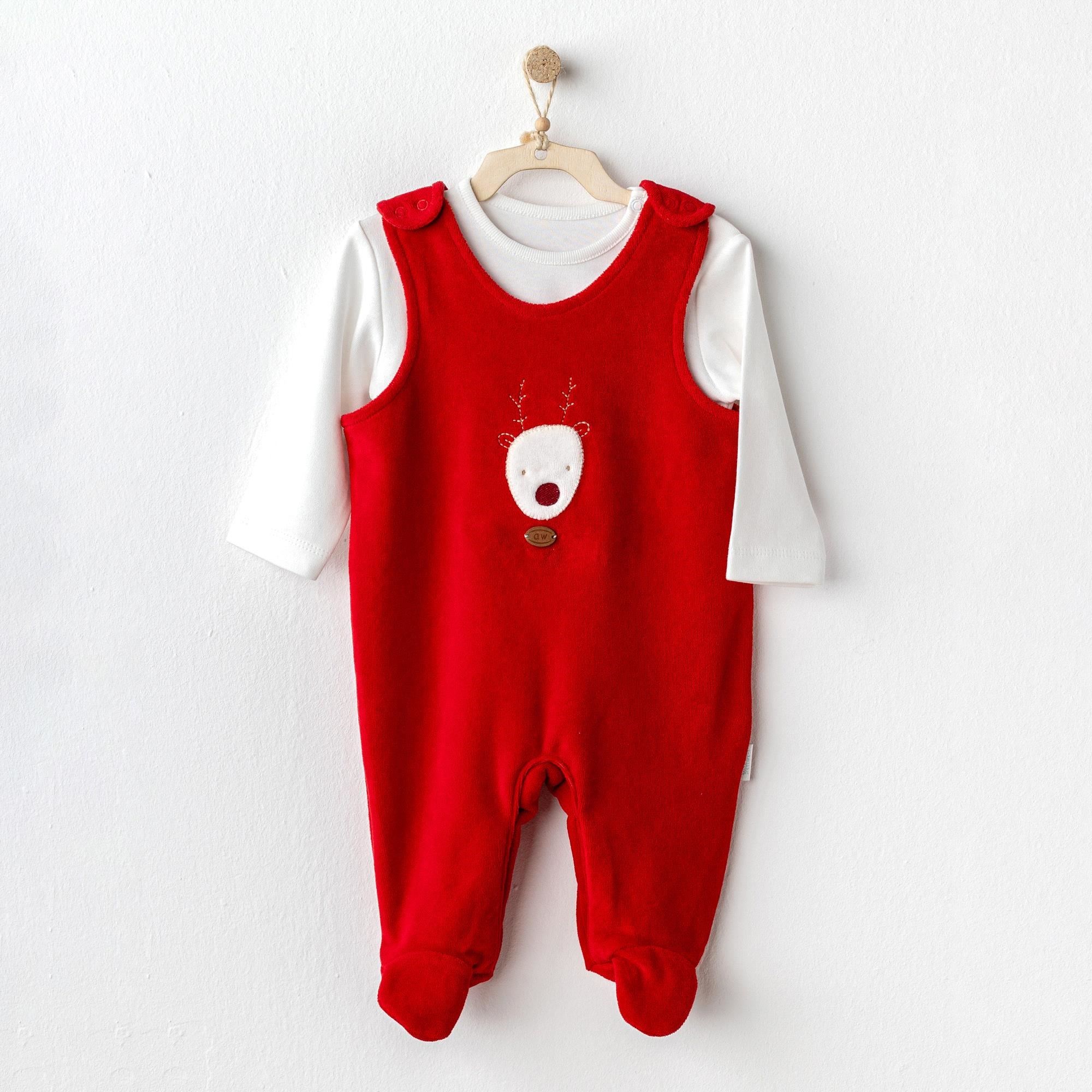 Andywawa Erkek Bebek Patikli Tulum Kırmızı AC25339