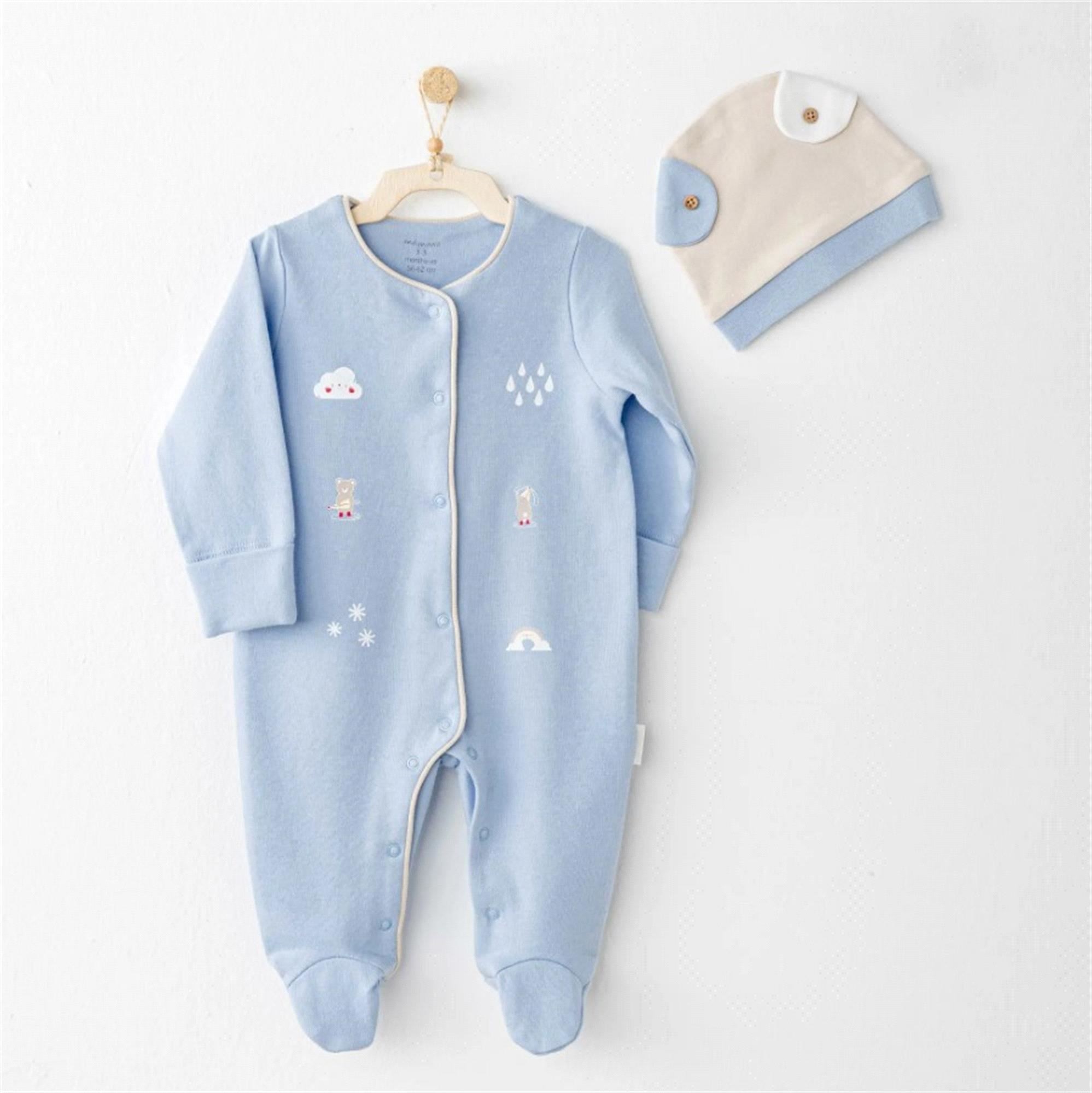 Andywawa Erkek Bebek Patikli Tulum Mavi AC26072