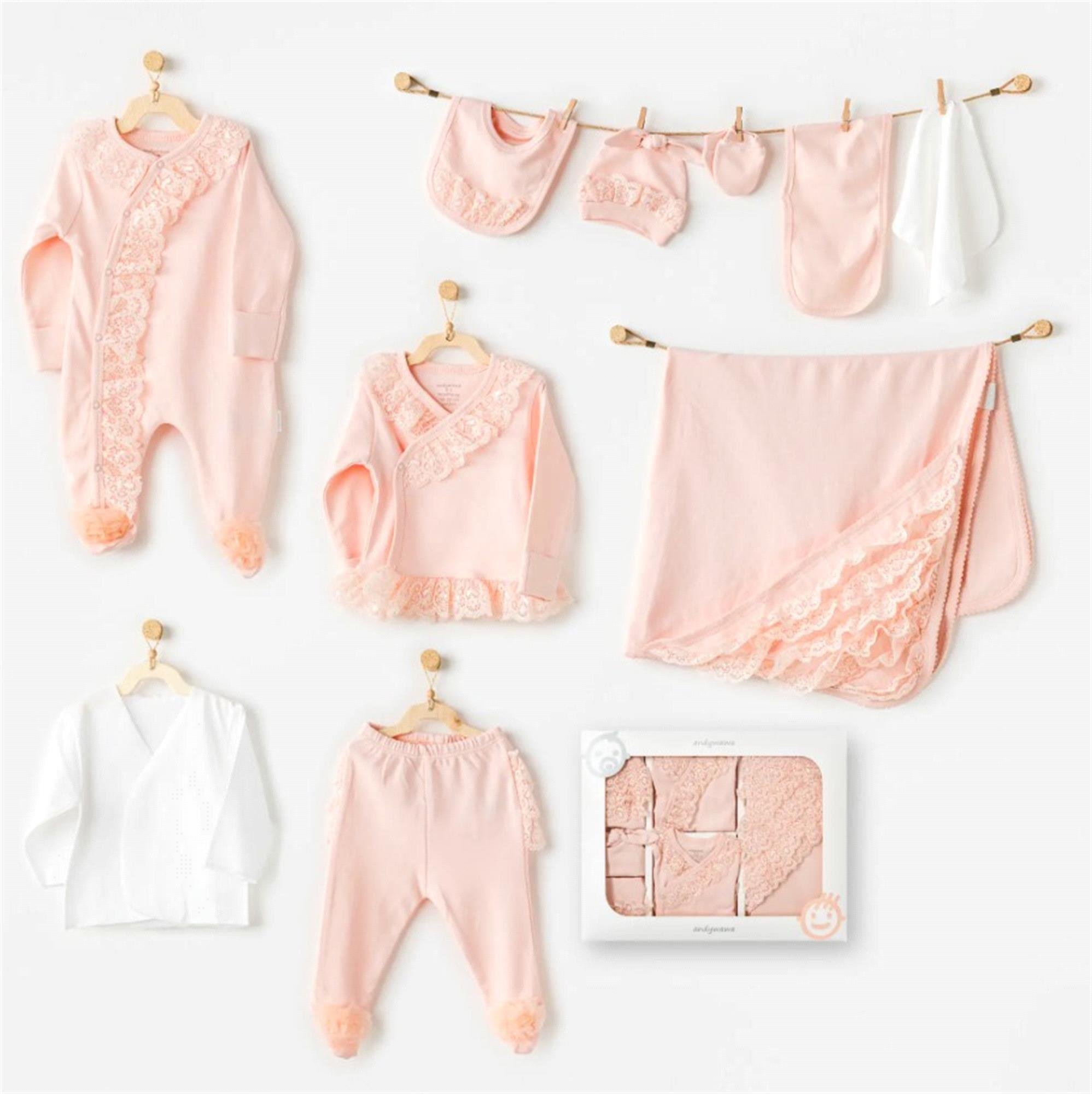 Andywawa Kız Bebek 10'lu Hastane Çıkışı Somon AC25591