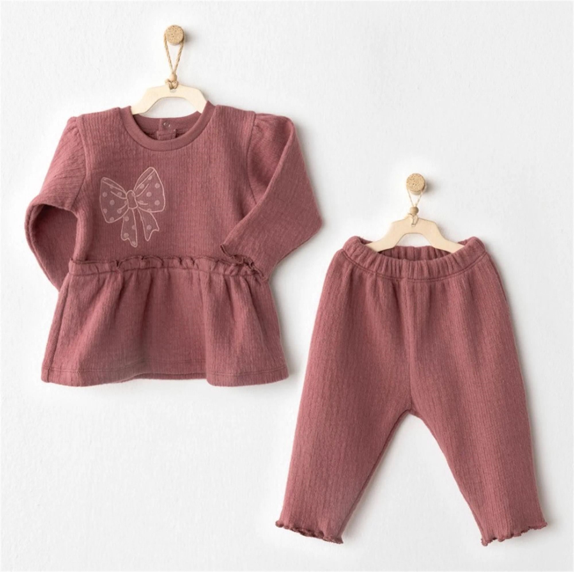 Andywawa Kız Bebek 2'li Takım Bordo AC26204