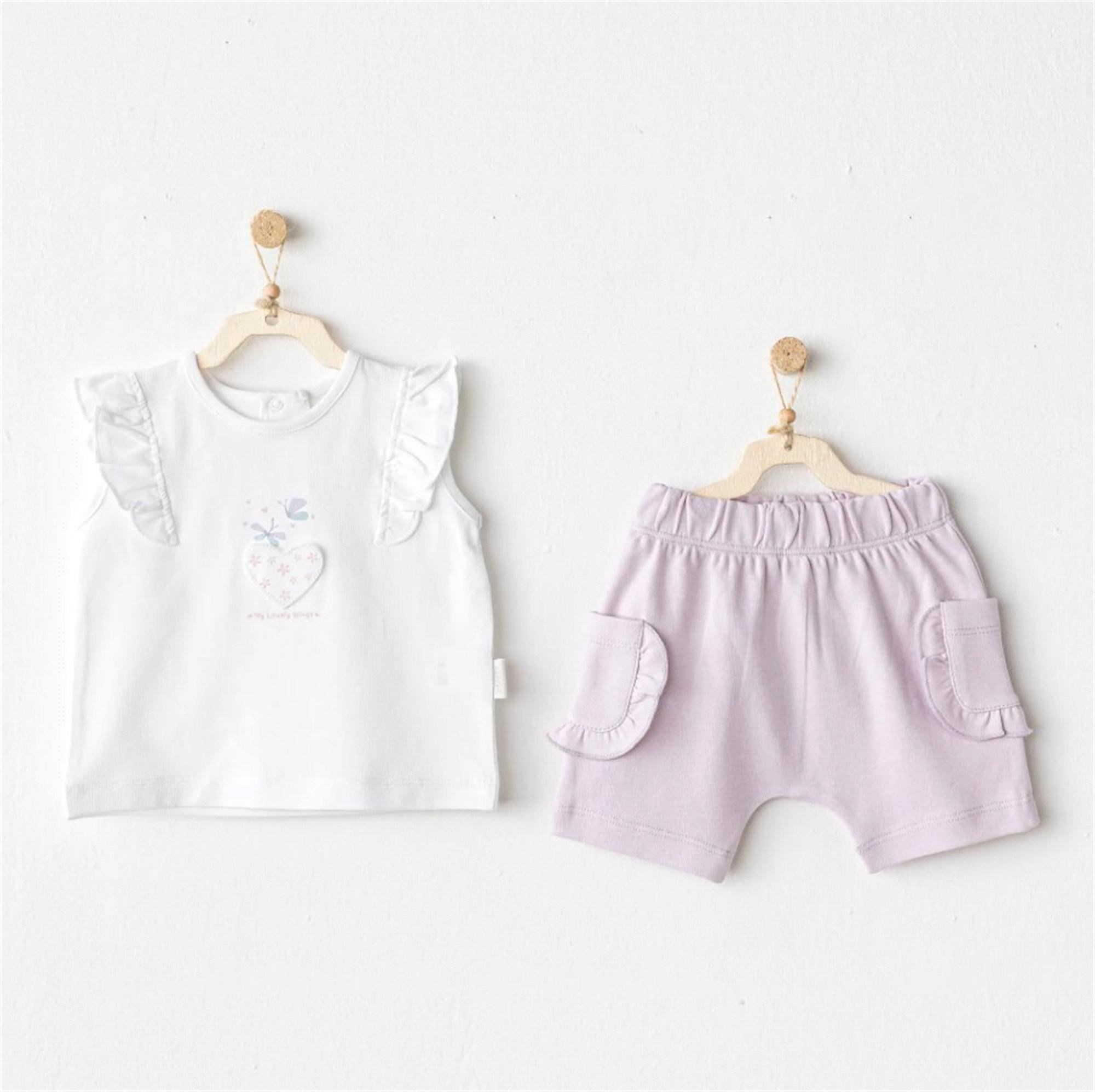 Andywawa Kız Bebek 2'li Takım Lila AC25581