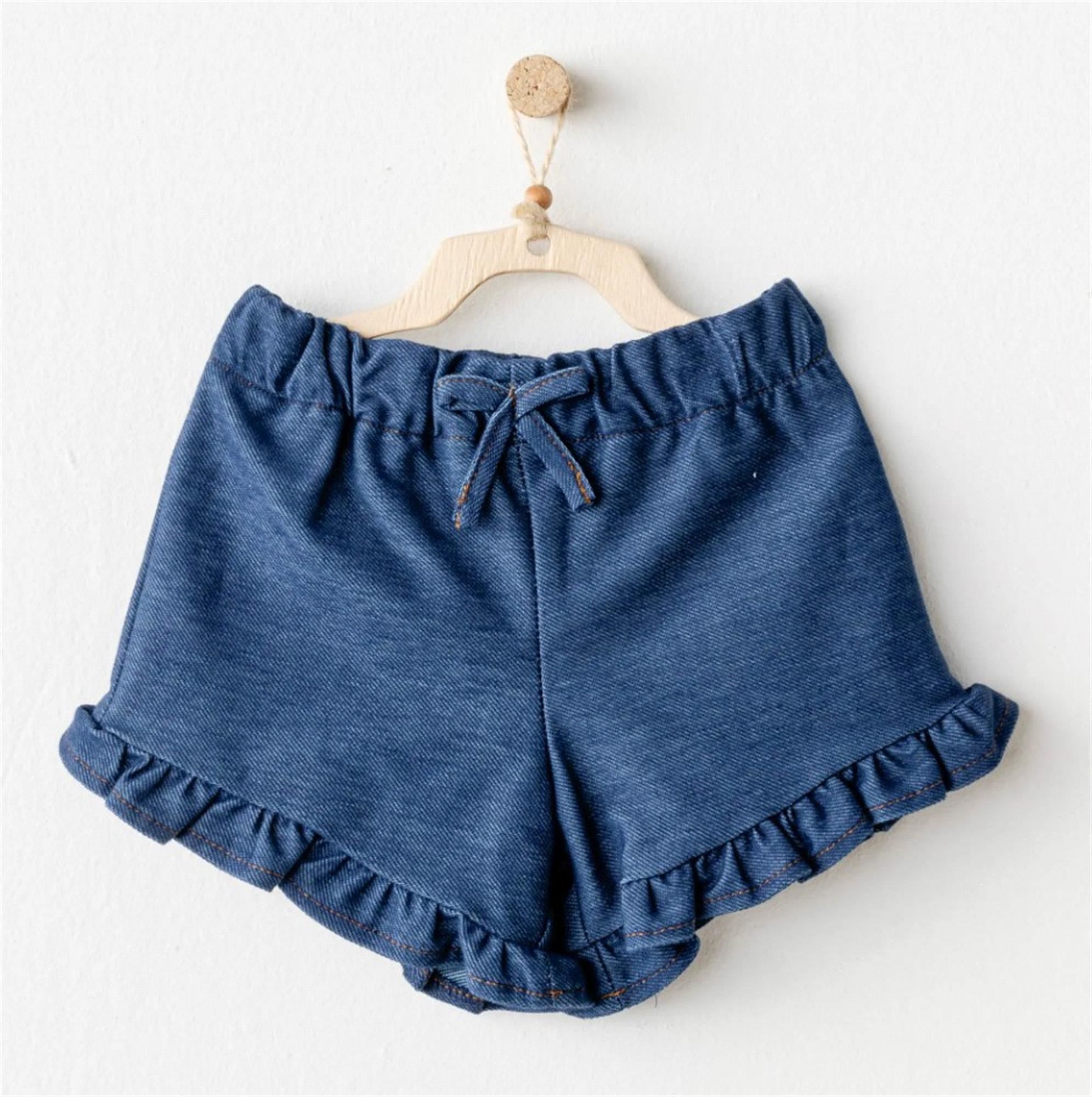 Andywawa Kız Bebek Şort İndigo AC25938