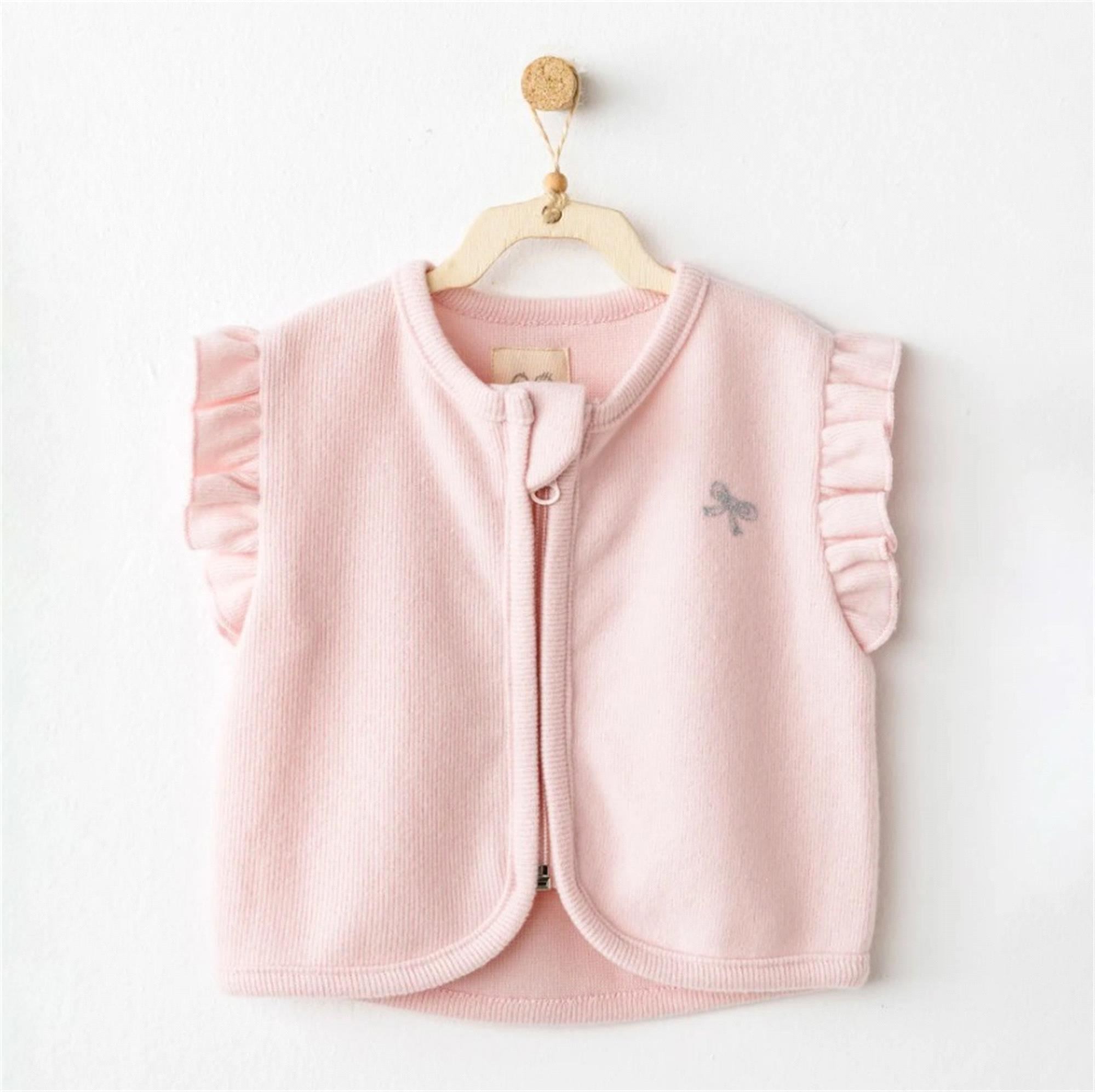 Andywawa Kız Bebek Yelek Pembe AC26220