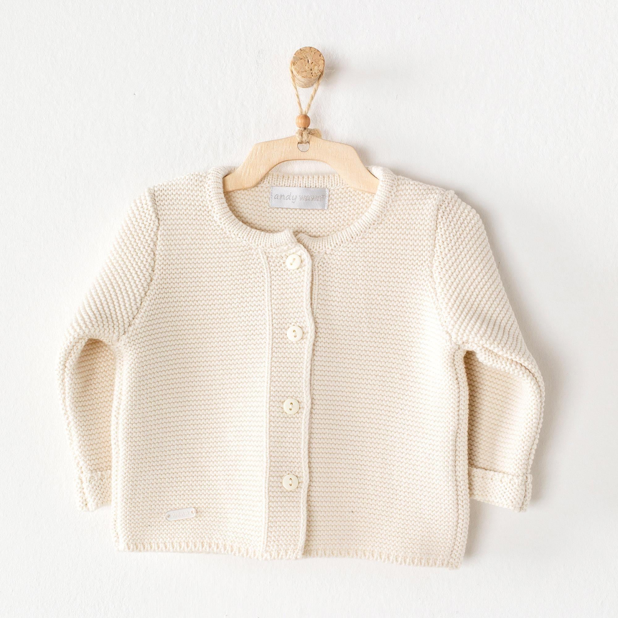 Andywawa Unisex Bebek Ceket Ekru AC24333