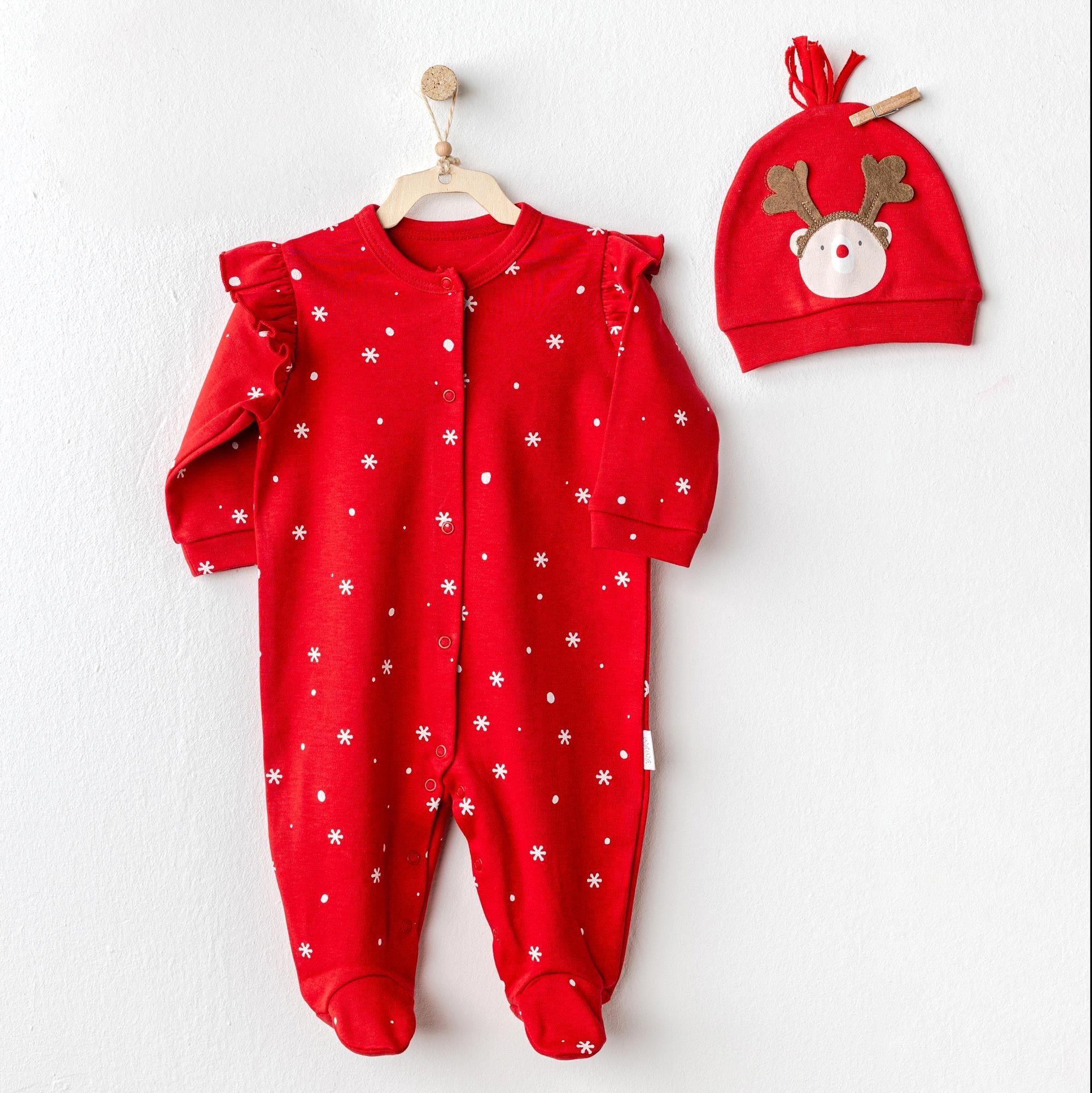 Andywawa Unisex Bebek Patikli Tulum Kırmızı AC25328