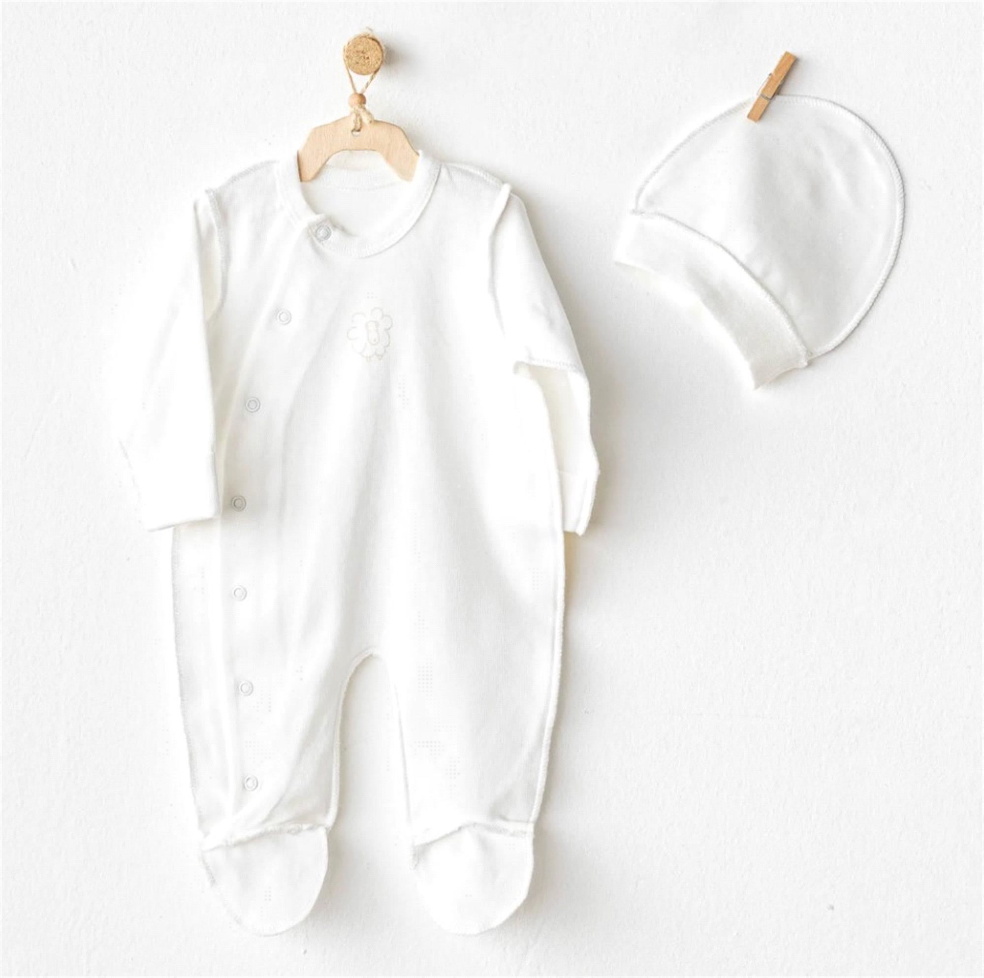 Andywawa Unisex Bebek Prematüre Tulum Ekru AC25732GOTS