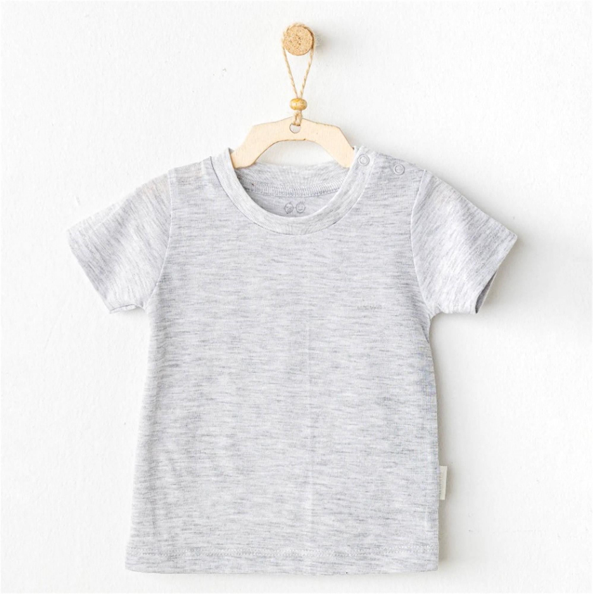 Andywawa Unisex Bebek Tişört Gri AC25971