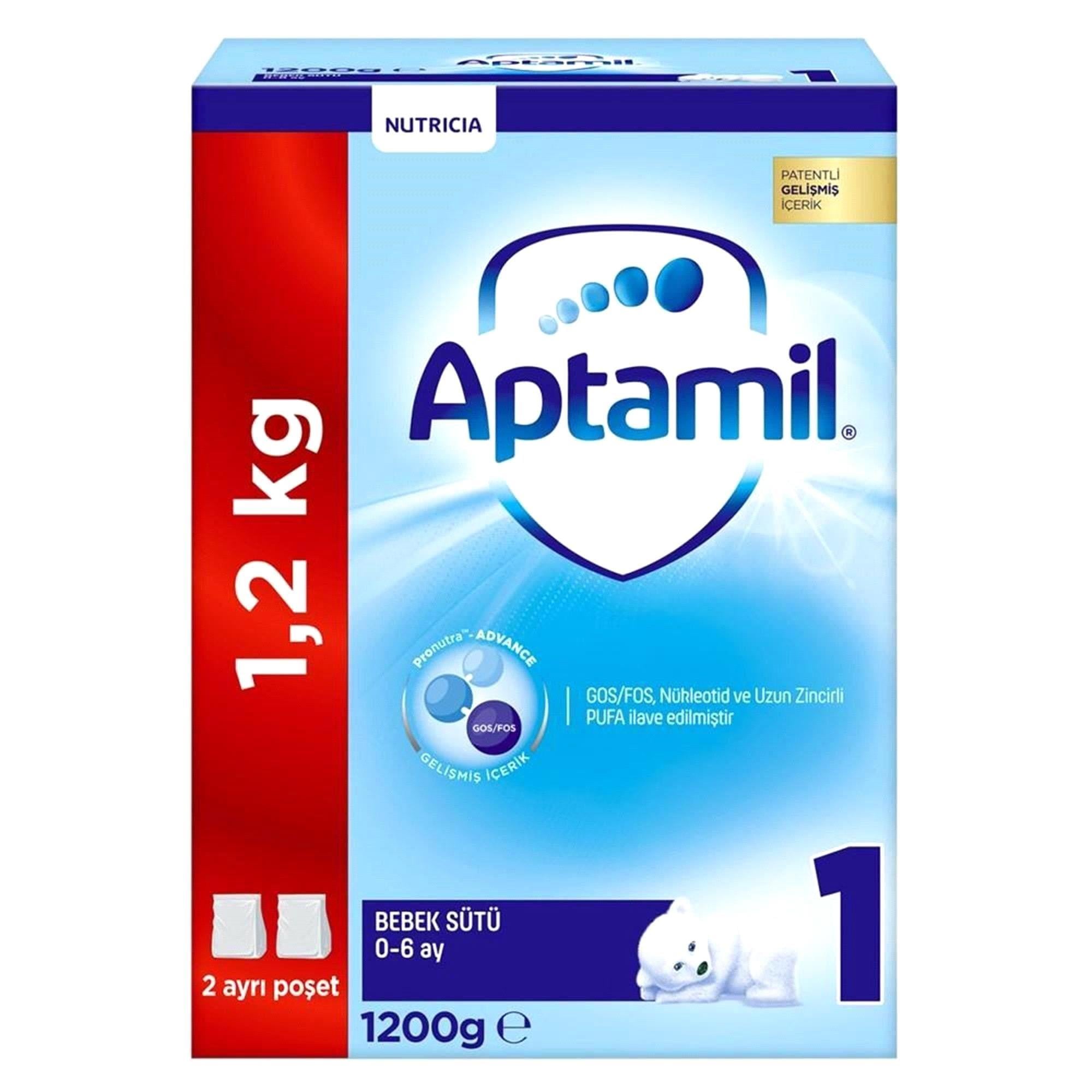 Aptamil 1 Bebek Devam Sütü 0-6 Ay 1200 Gr