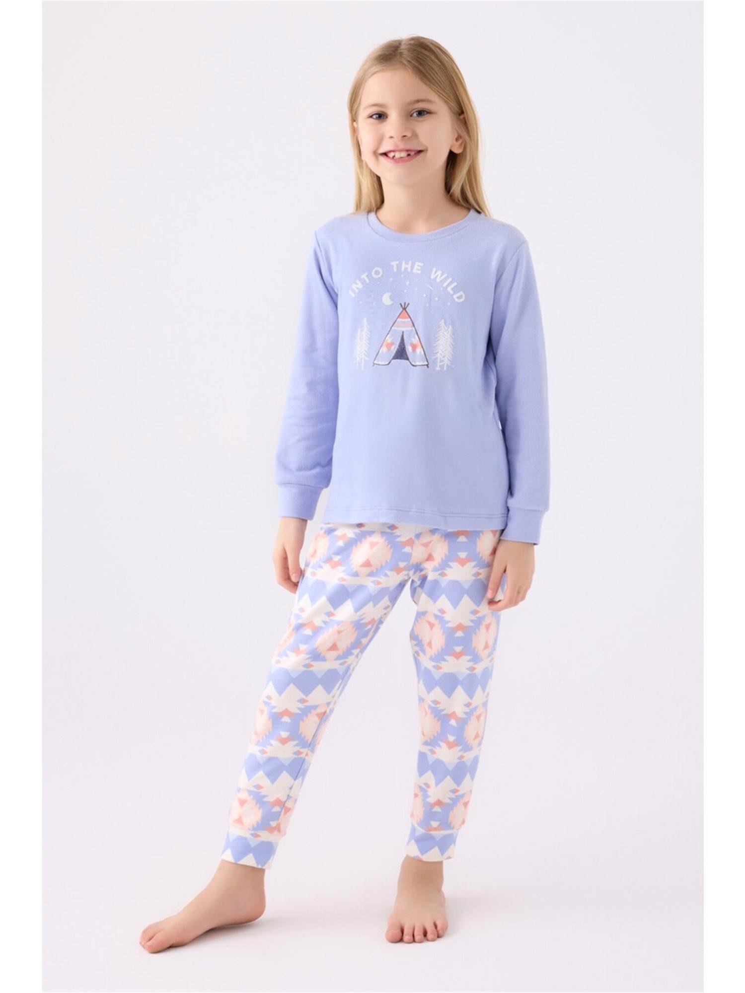 Arnetta Kız Çocuk Pijama  Takımı Lila AR3097-2