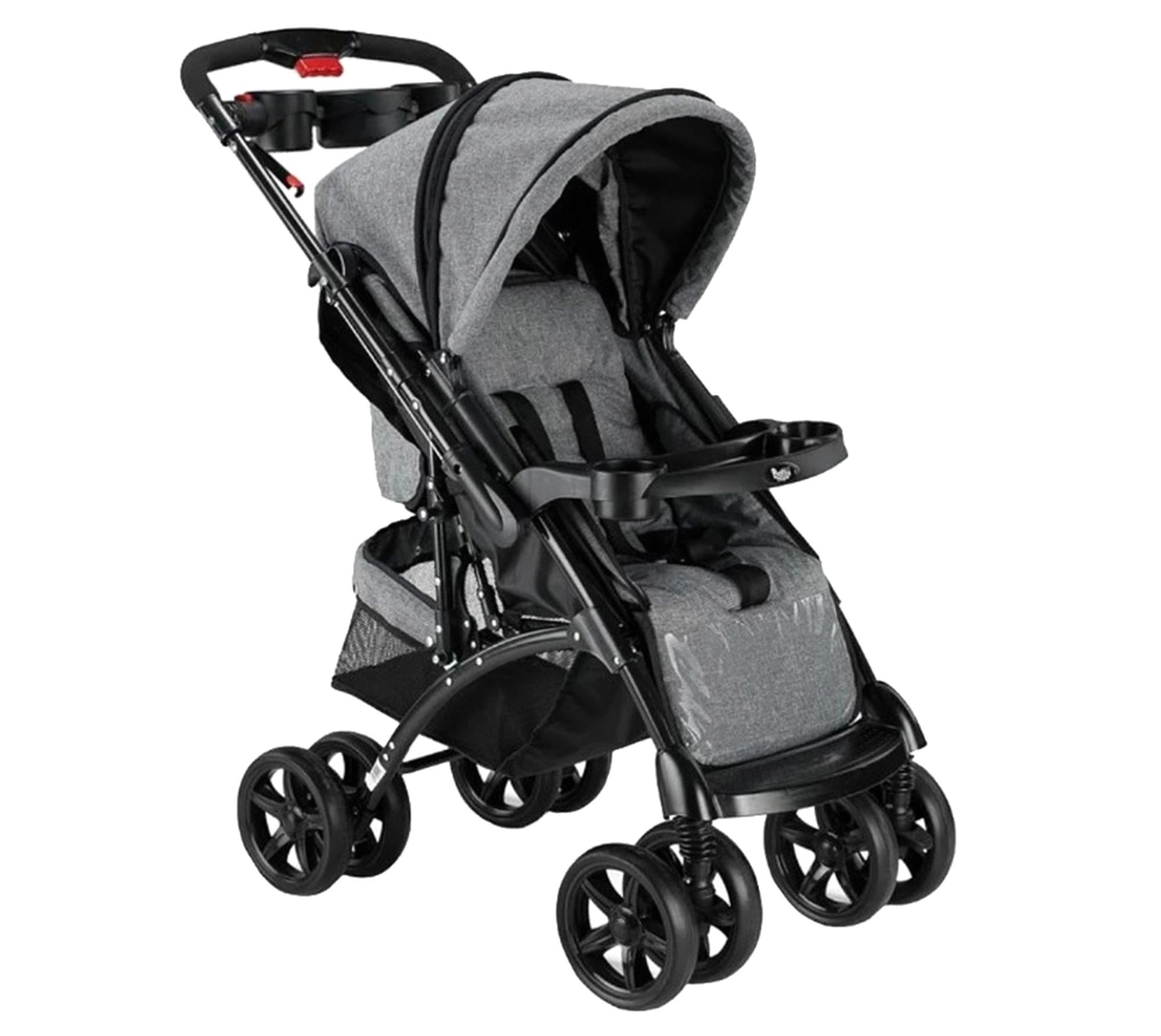 Babyhope BH-609 Polo Çift Yönlü Bebek Arabası Kırçıllı Gri