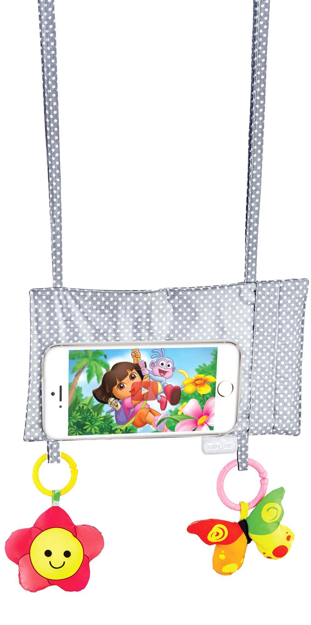 Babyjem Araç İçi Telefon Askılığı Gri Puanlı 499