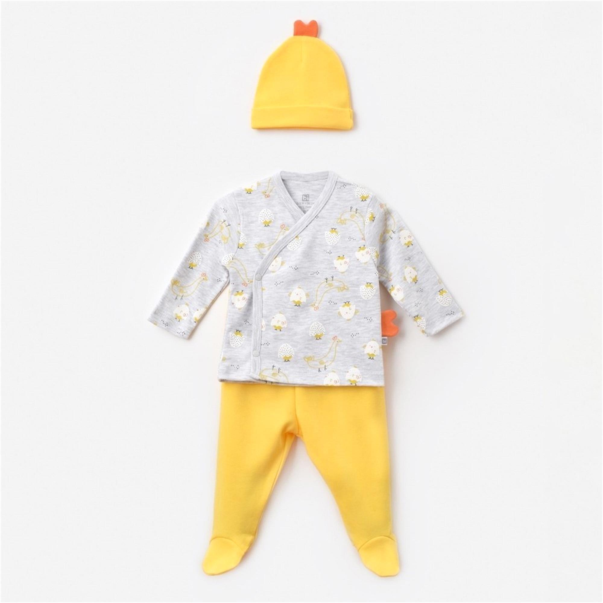 Bibaby Kız Bebek Chick And Chick 3'lü Takım Sarı Karmelanj 73295