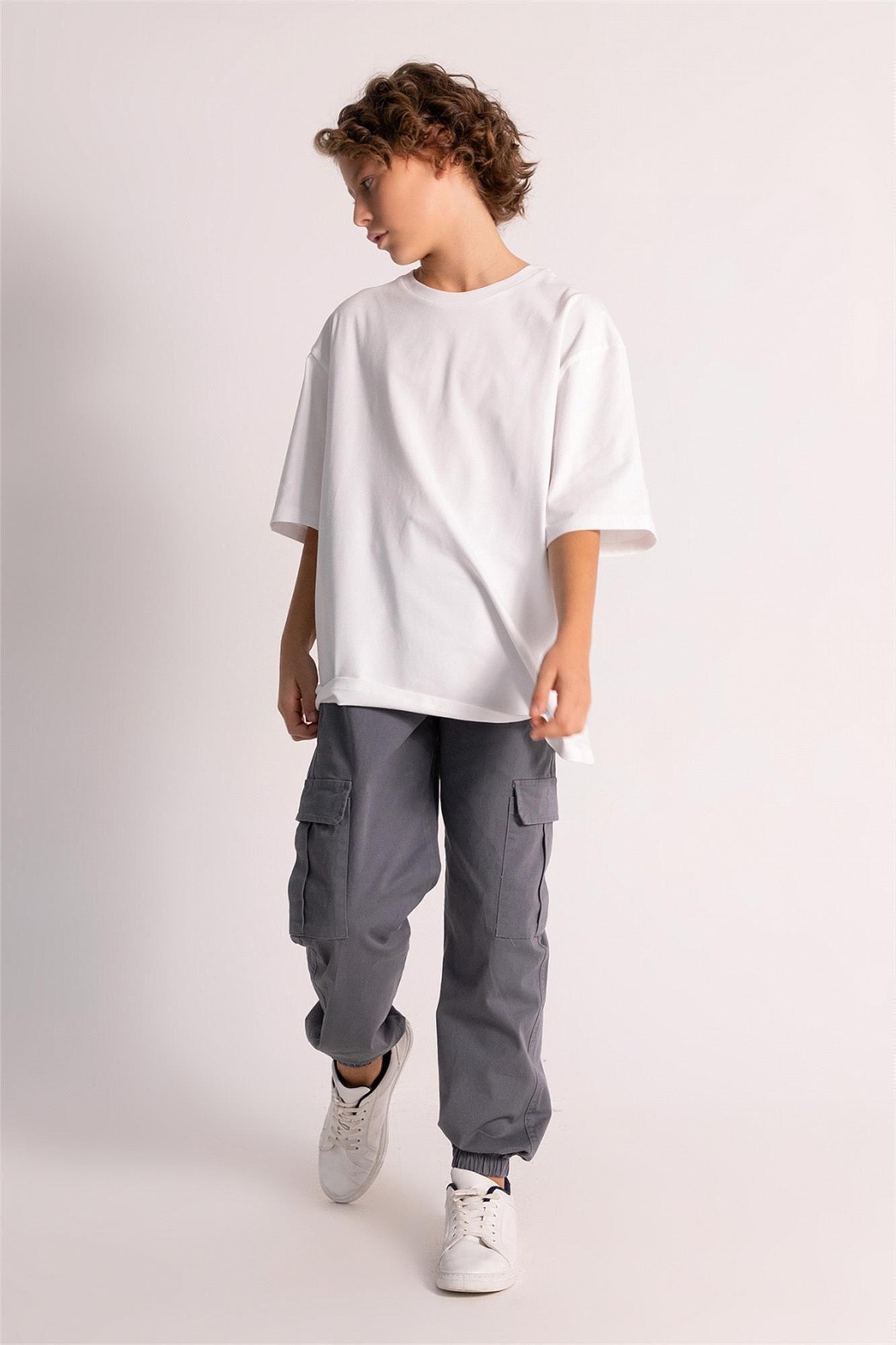 DMB Erkek Çocuk Kargo Pantolon İndigo M7658