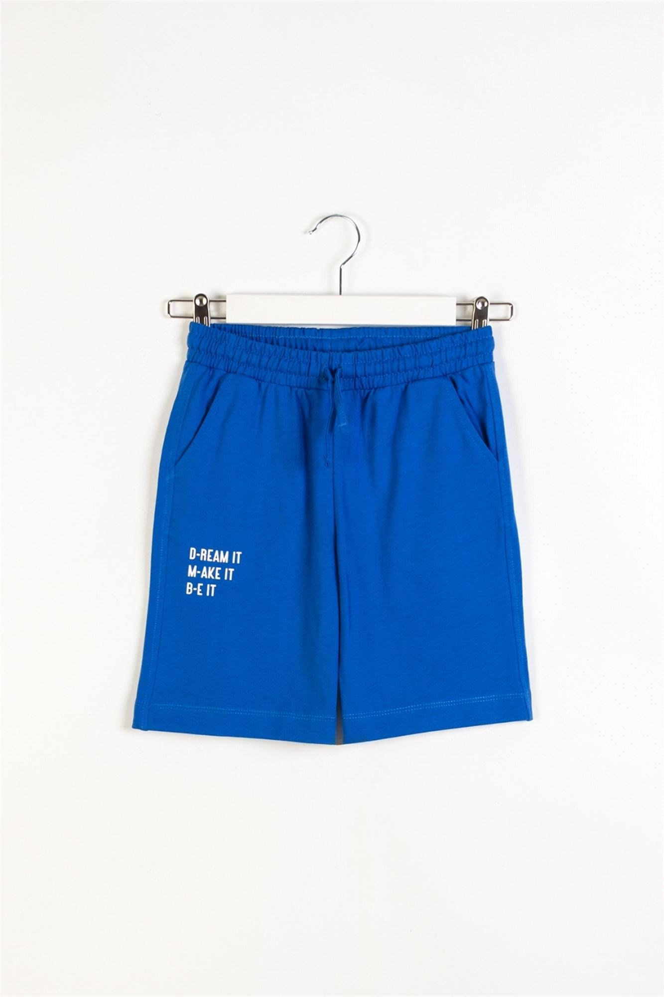 DMB Erkek Çocuk Şort Saks Mavi M 7653