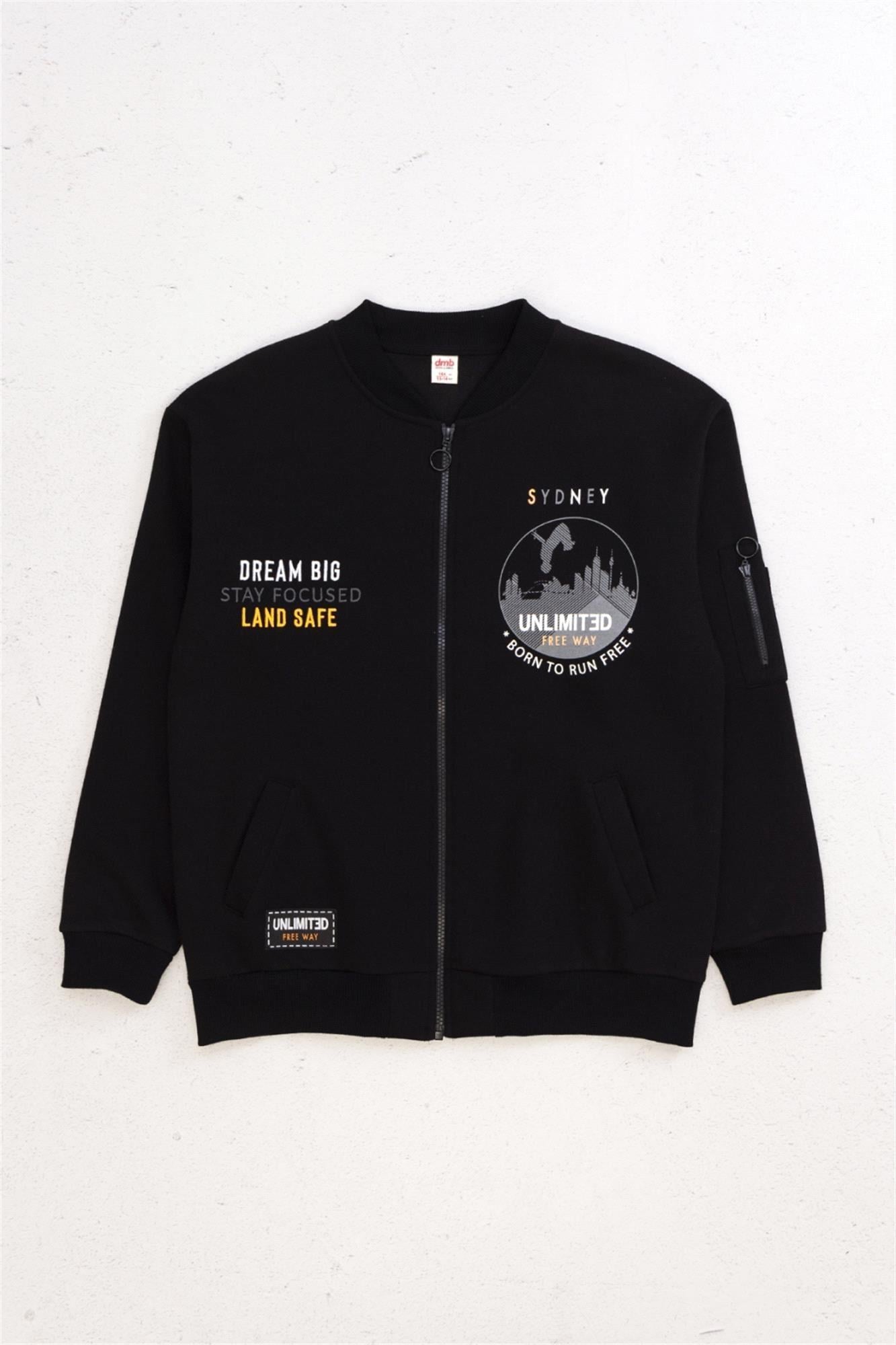 Dmb Erkek Çocuk Sydney Baskılı Ceket Siyah M 4992