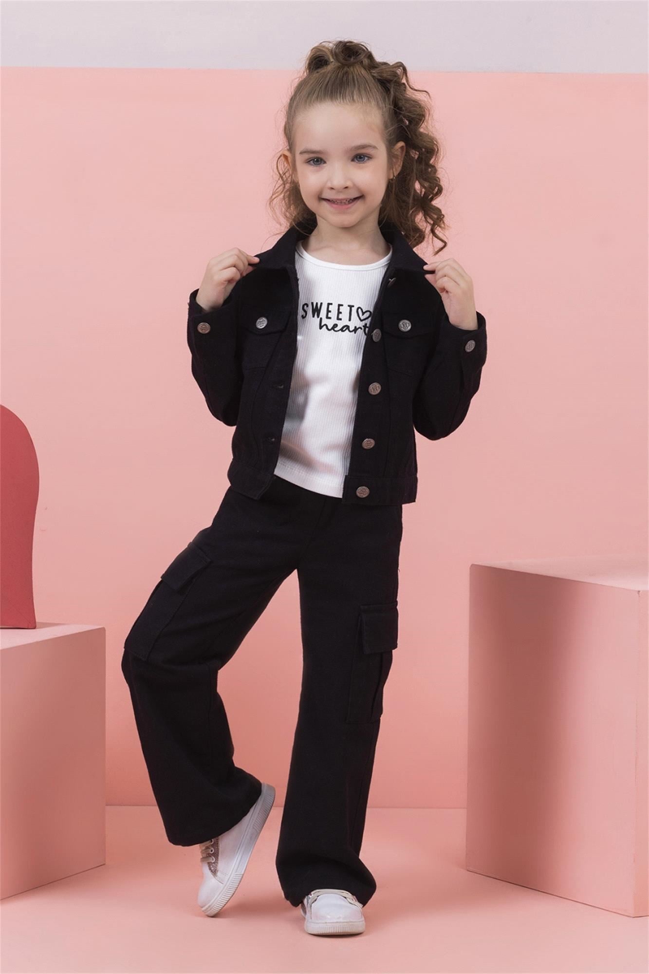 DMB Kız Çocuk Pantolon Siyah M0206