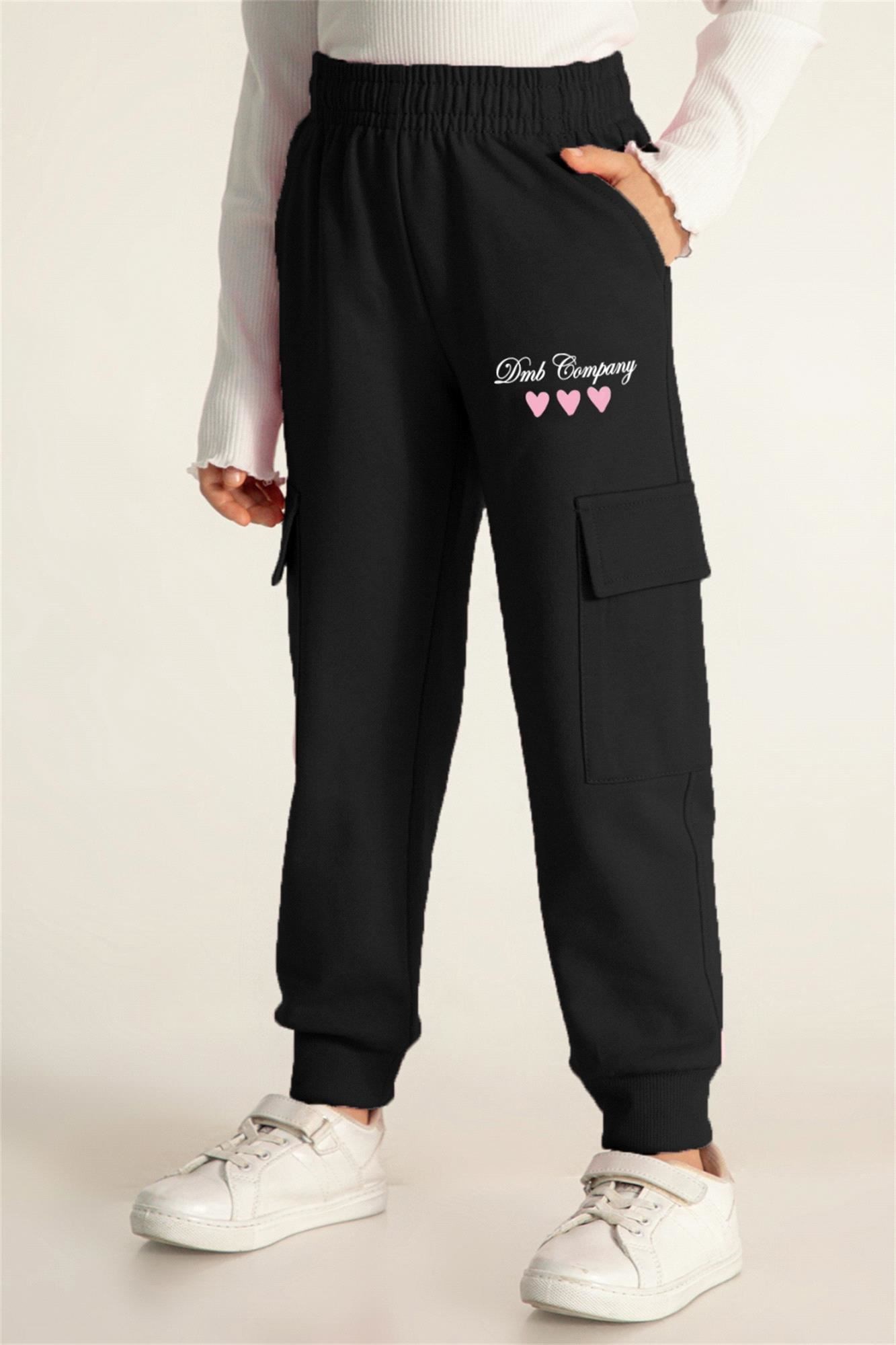 DMB Kız Çocuk Tek Alt Eşofman Siyah M9593