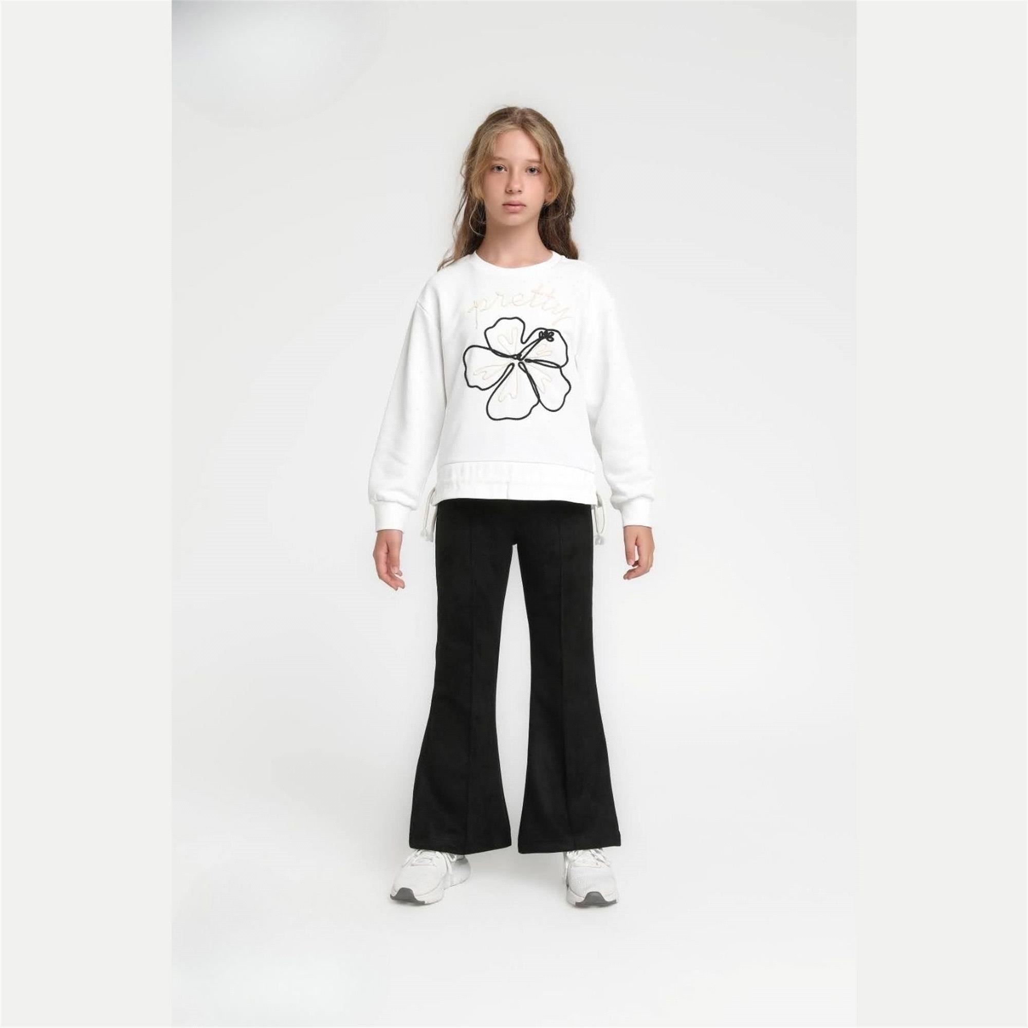 Jadeer Escabel Kız Çocuk Sweat Beyaz 10-14 Yaş 36074