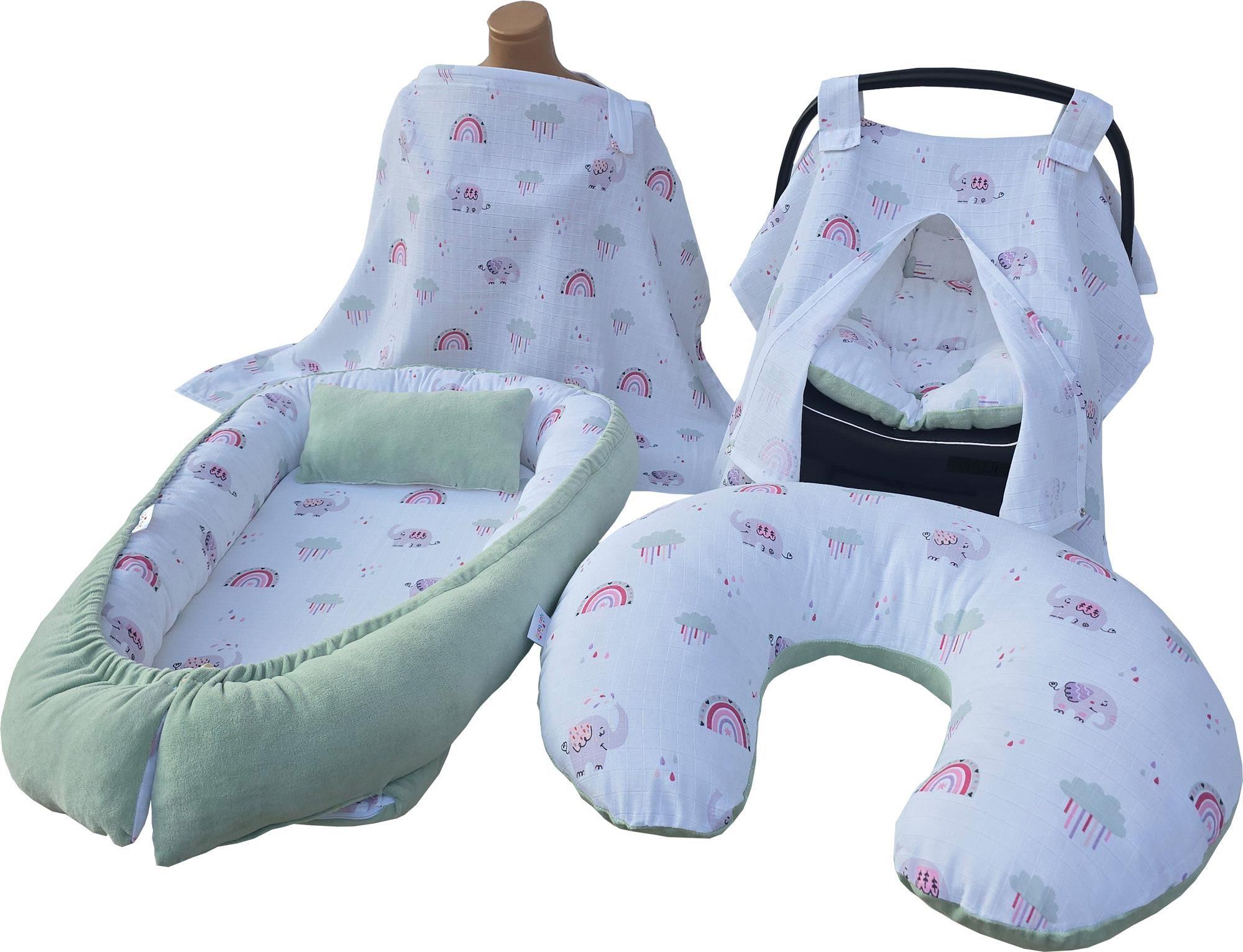 Jadeer Kadife Müslin 5'li  BabyNest Su Yeşili K123