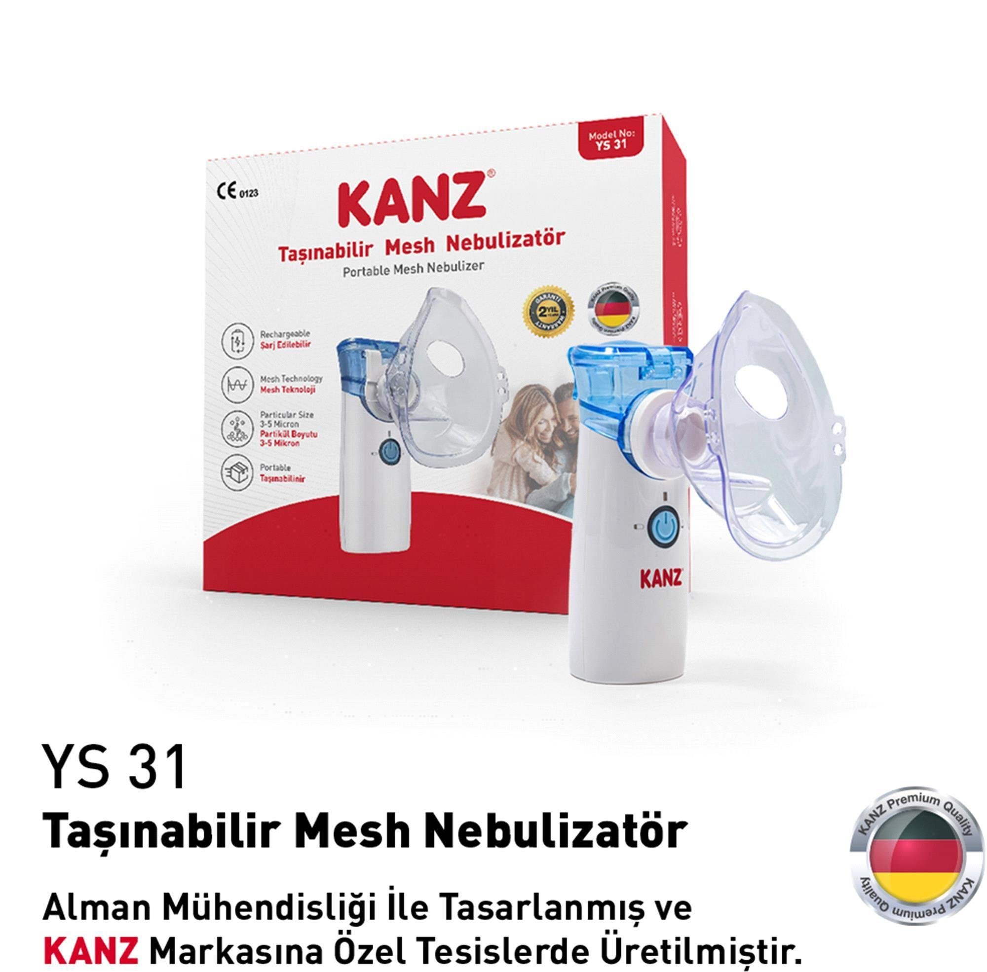 Kanz KNZ-0711 Şarjlı Taşınabilir Mini Mesh Nebülizatör 