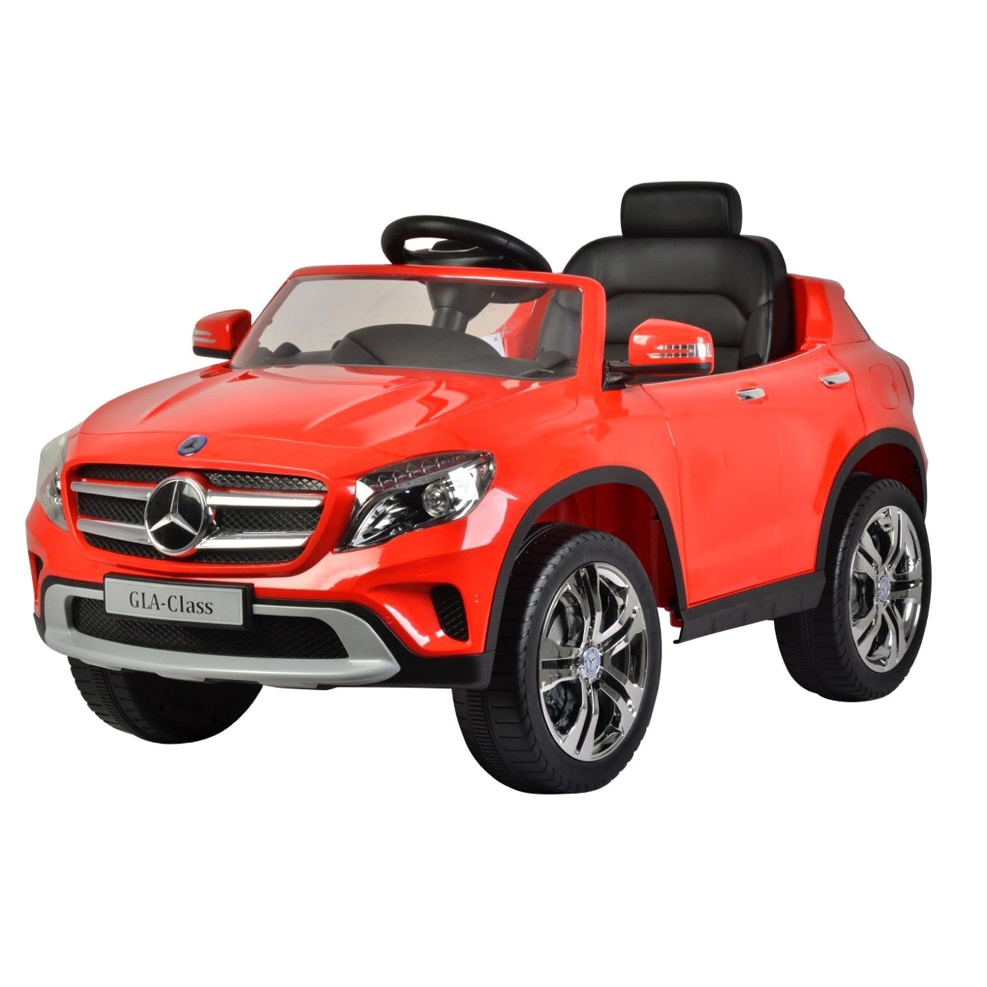Kraft Mercedes Benz Gla Jeep Deri Koltuk 12V Akülü Araba Kırmızı