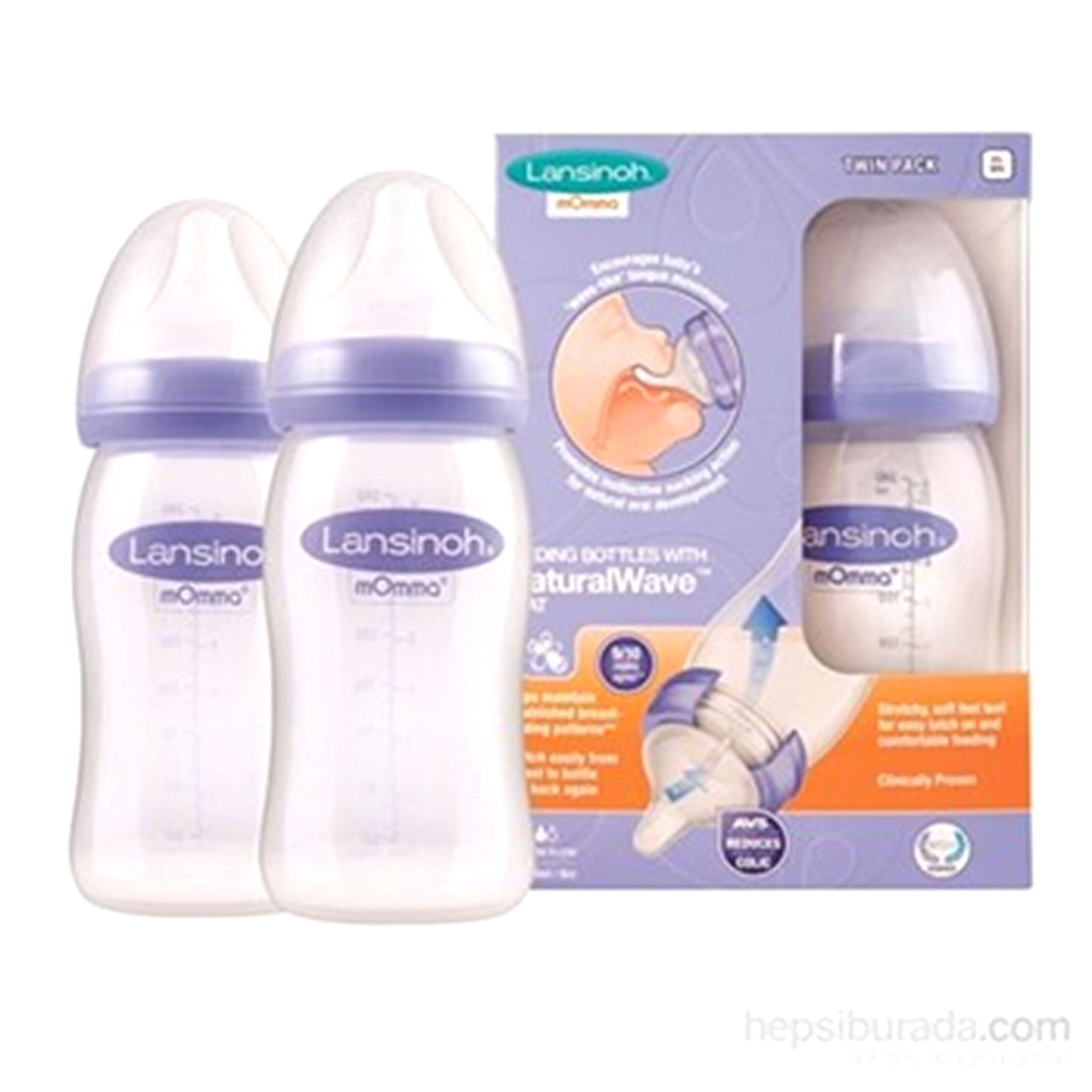 Lansinoh Natural Wave 2'Li Biberon Seti 240 ML