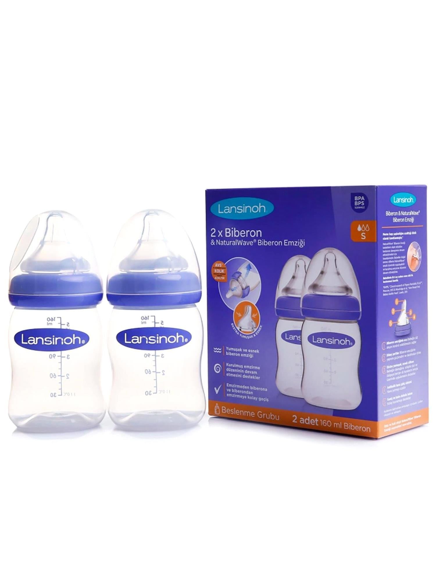 Lansinoh Natural Wave Plastik 160 Ml Biberon 2'li