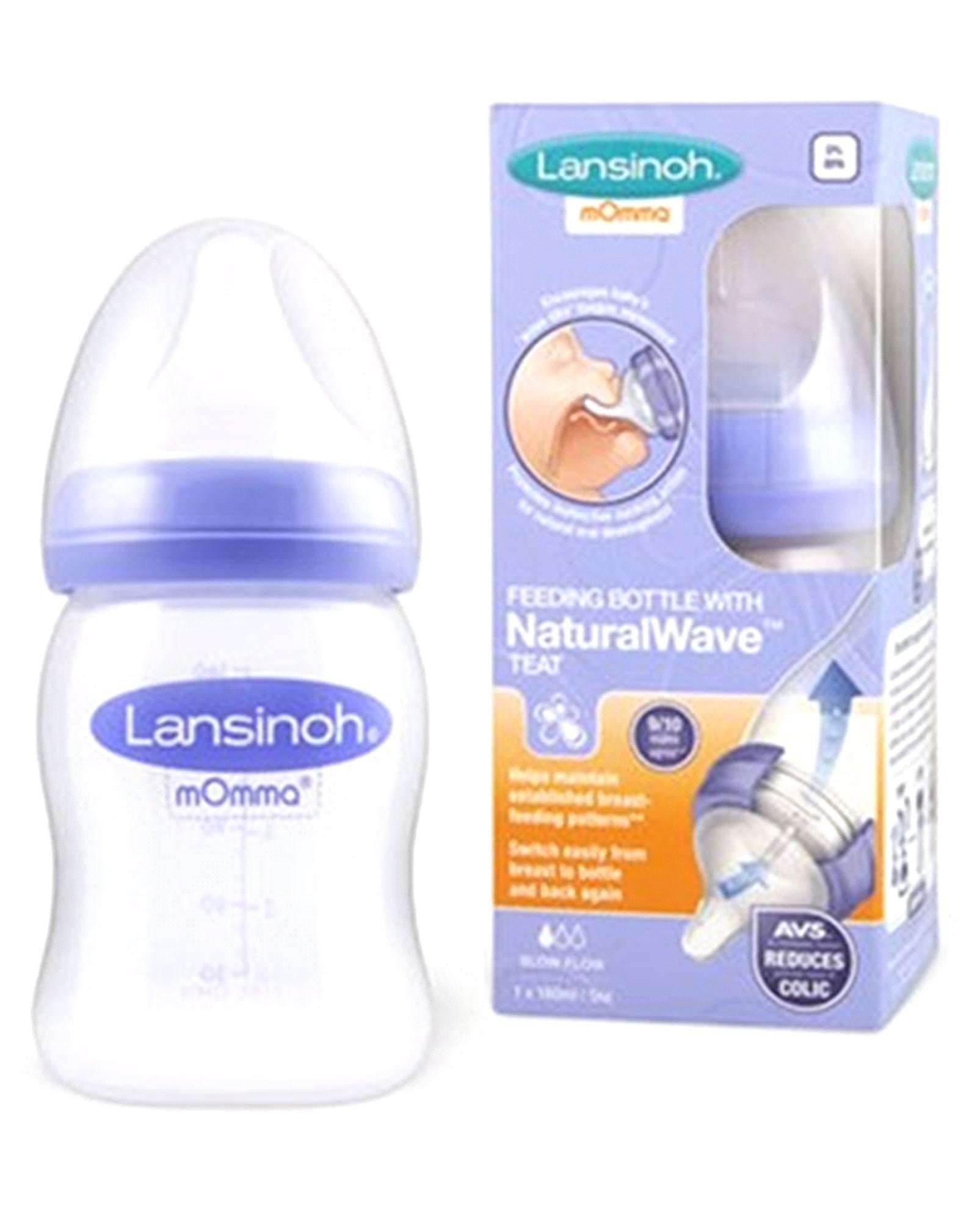 Lansinoh Natural Wave Plastik Biberon 160 ML