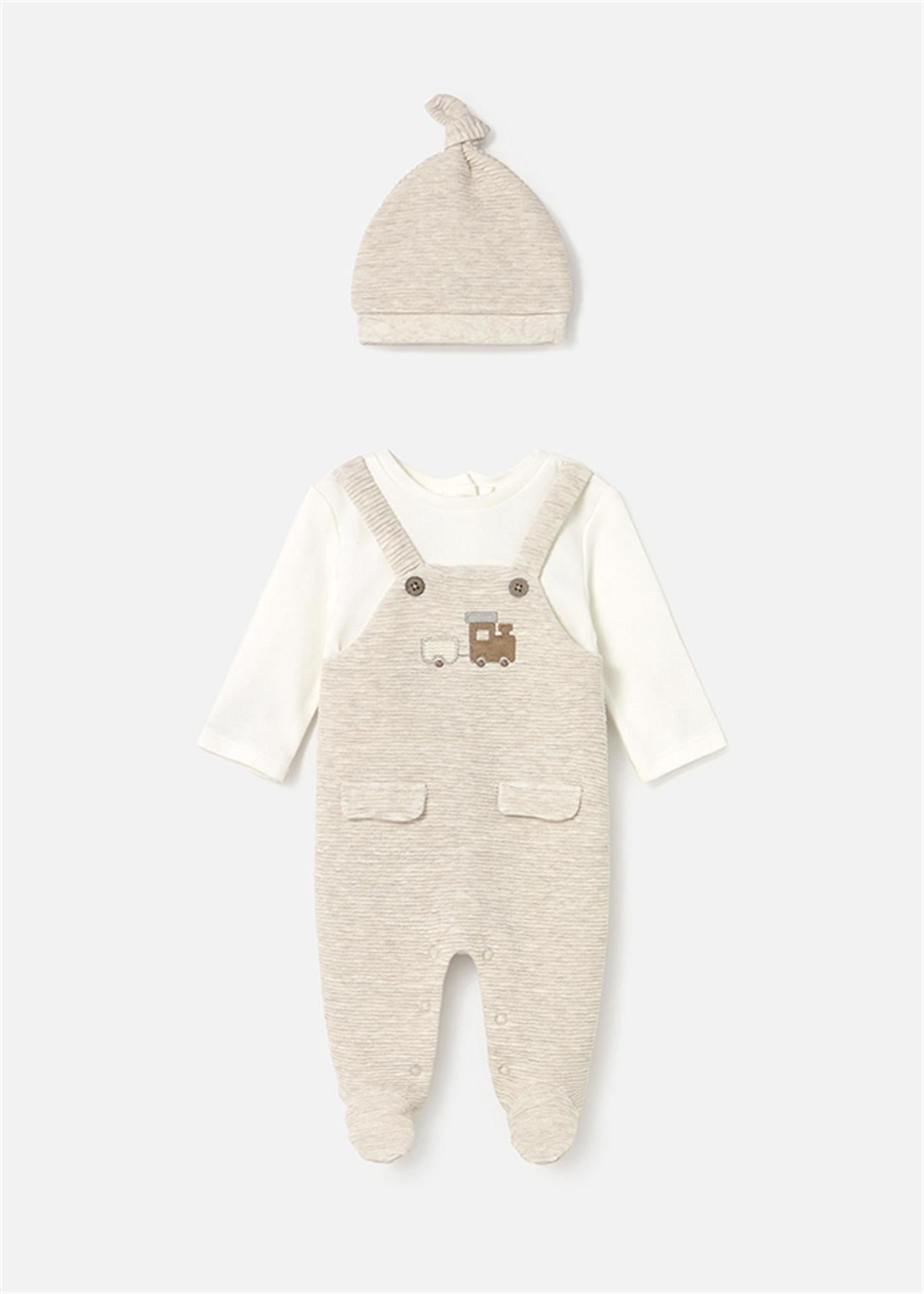 Mayoral Erkek Bebek Tulum Ve Şapka Milk Vig 2609