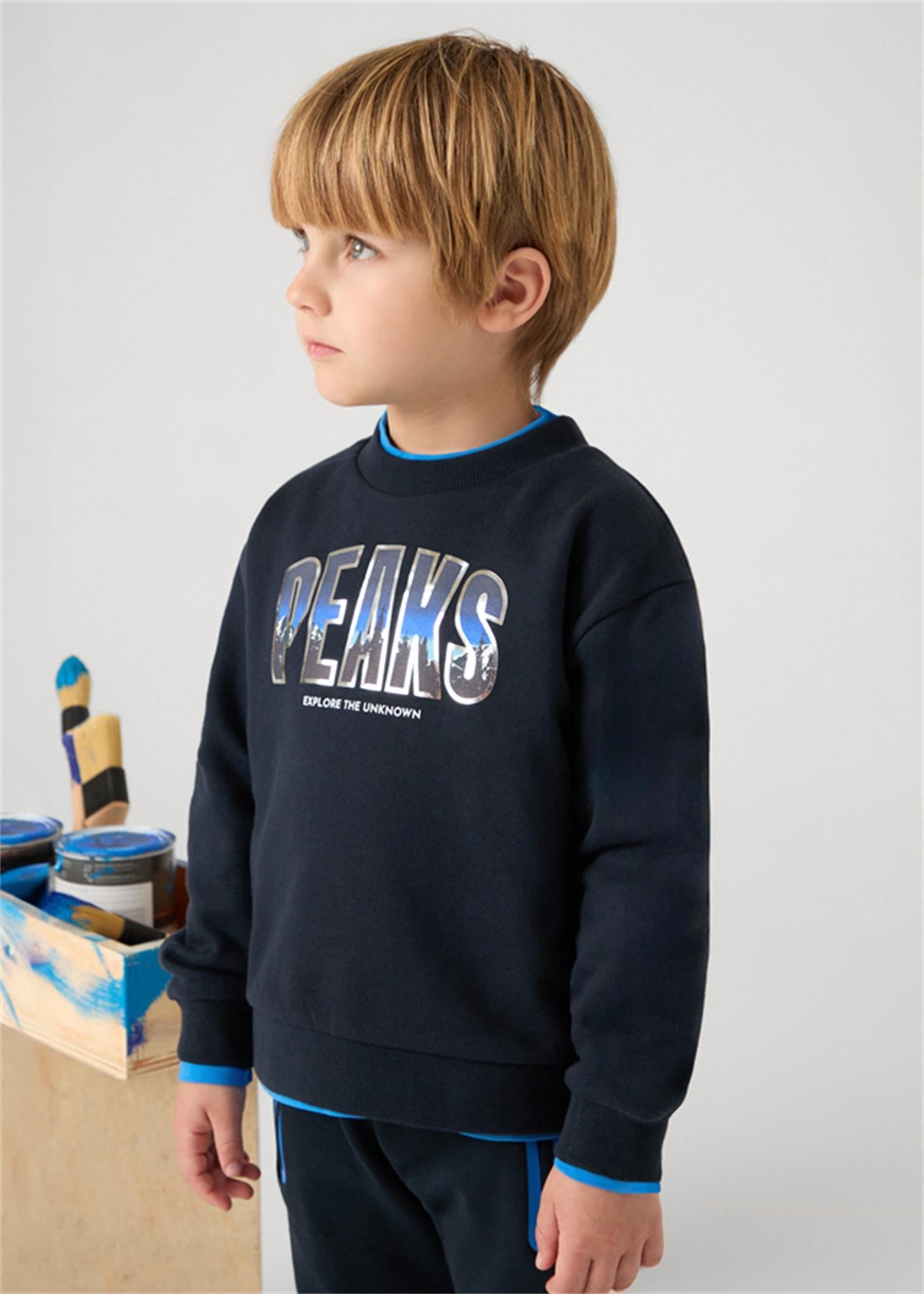 Mayoral Erkek Çocuk Baskılı Sweat Blue Black 4456