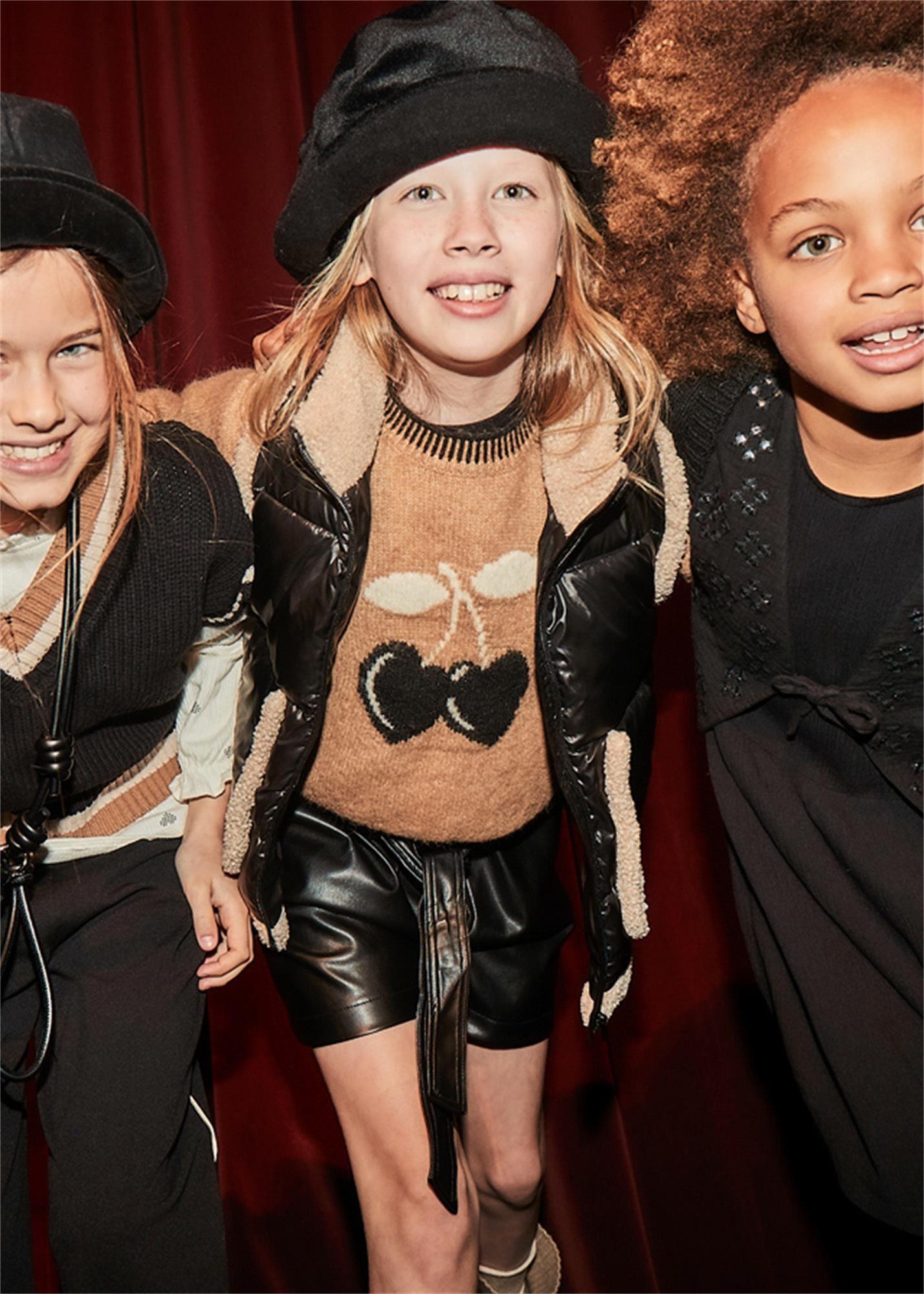 Mayoral Kız Çocuk Suni Deri Şort Negro 7218