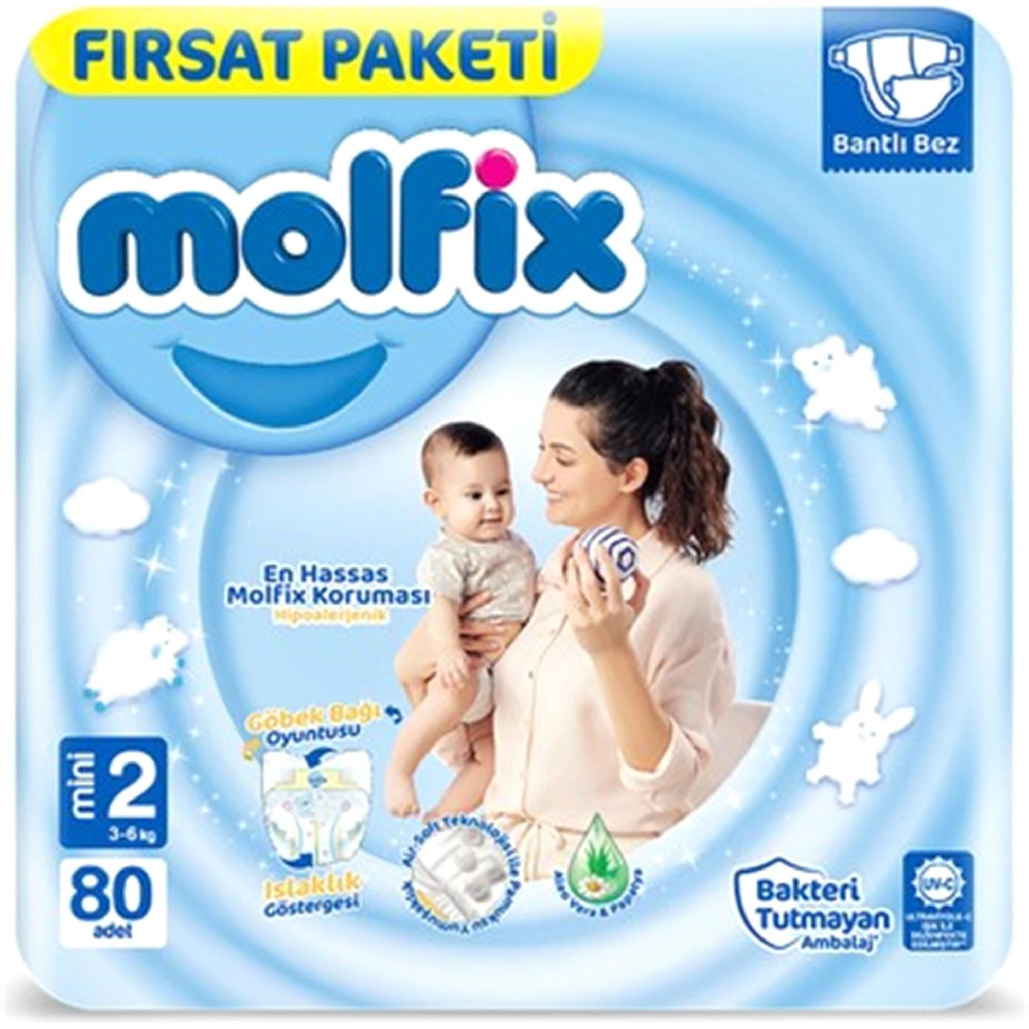 Molfix Fırsat Paketi No:2 Mini Bebek Bezi 80 Adet 3-6 Kg