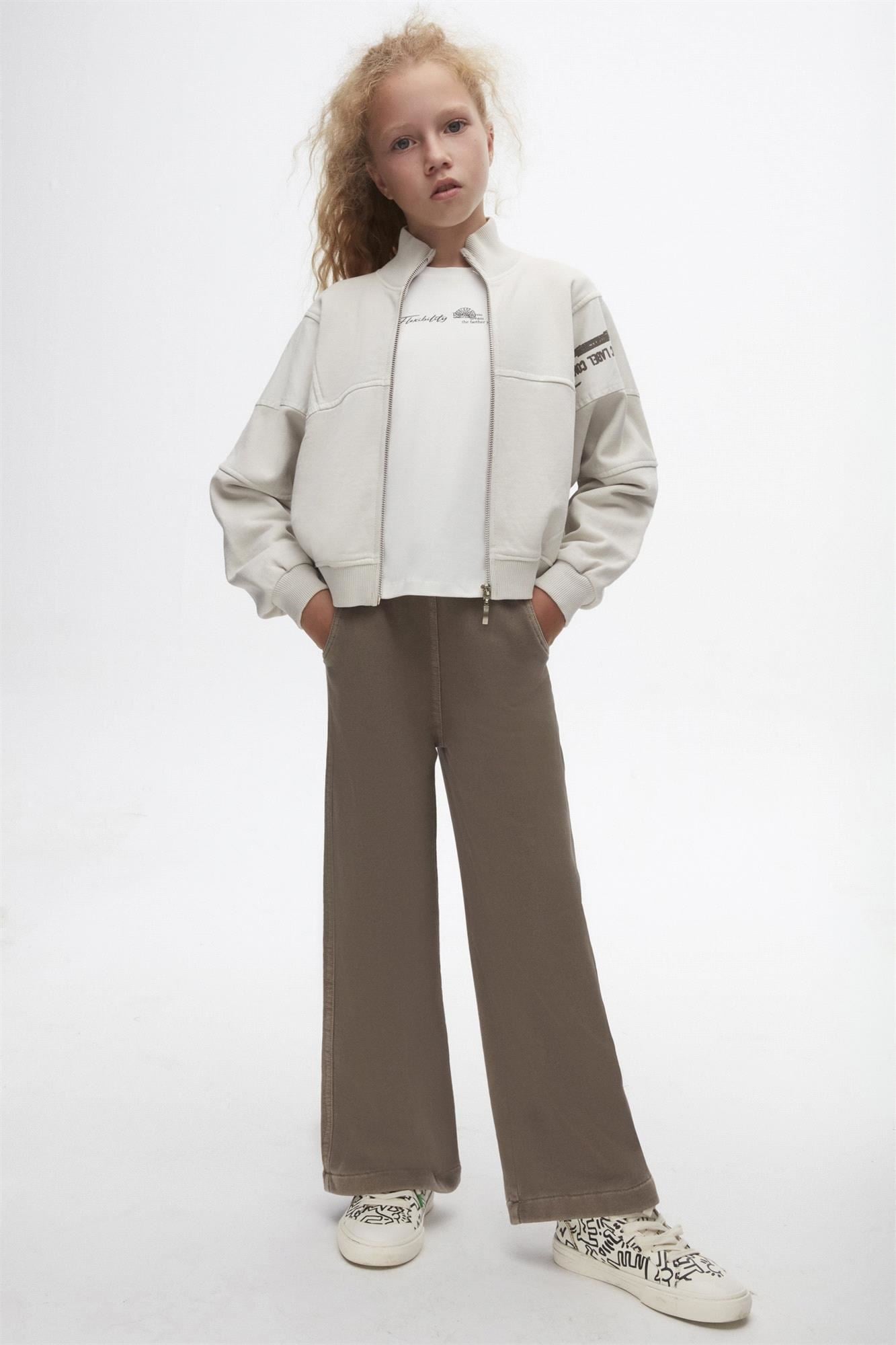 NK Kids Çocuk Fermuarlı Sweat Gri 37815