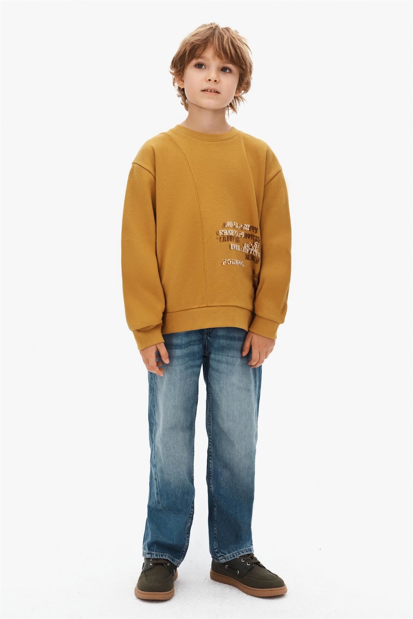 NK Kids Çocuk Sweat Hardal 8-14 Yaş 49301