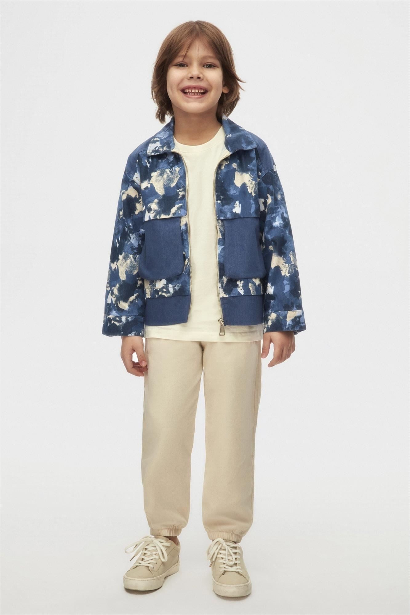 NK Kids Erkek Çocuk Batik Ceket İndigo 48517